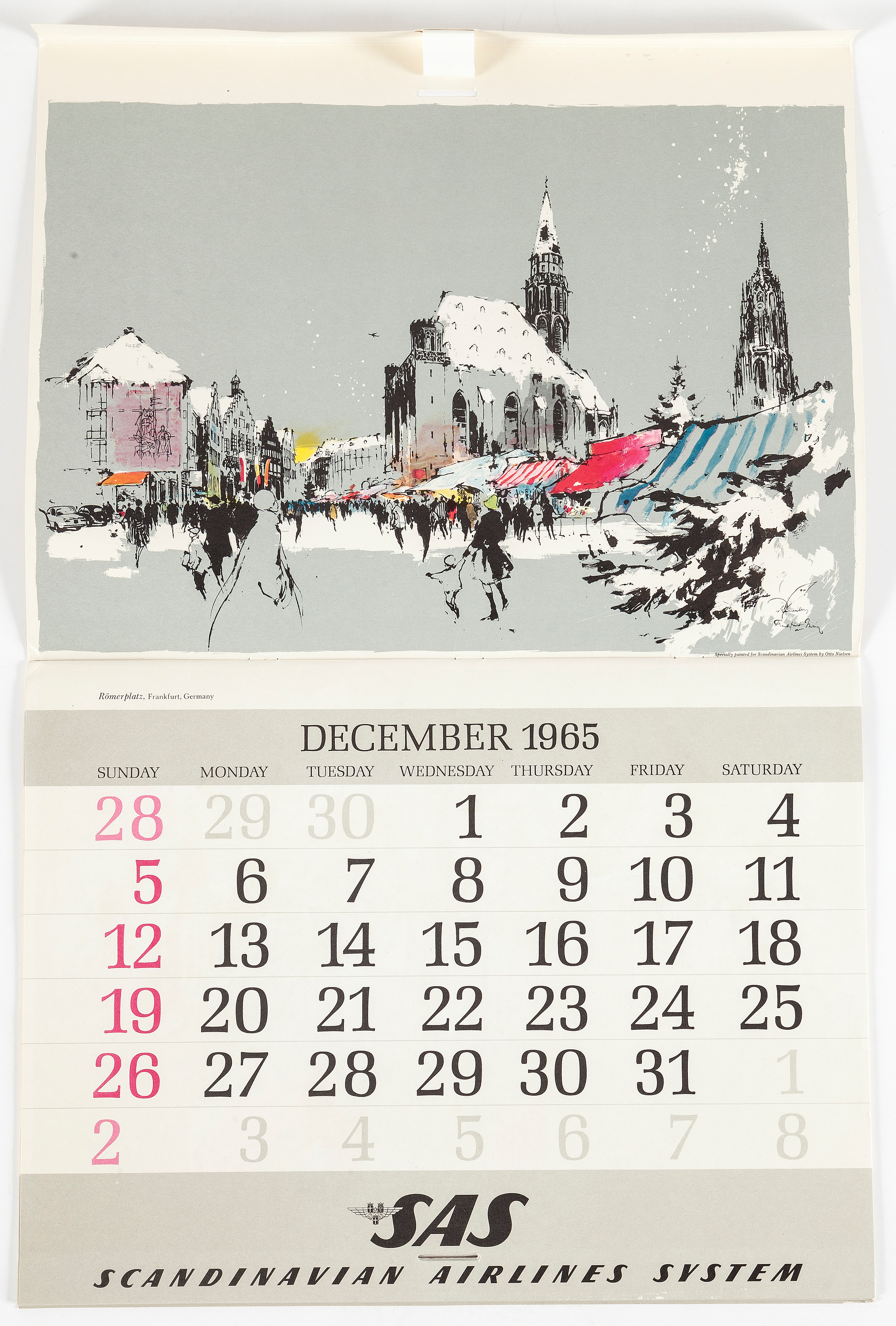 OTTO NIELSEN, an SAS Scandinavian Airlines System Calendar, 1965. -  Bukowskis