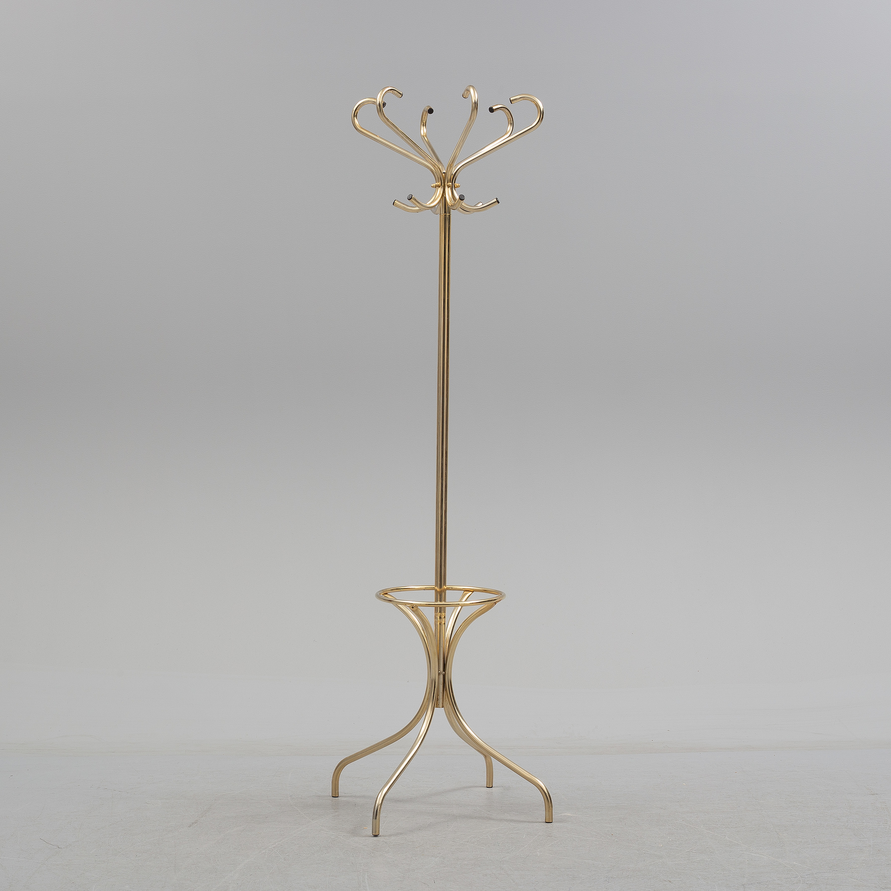 A brass coat hanger by AB Ragnvald Torkelson, Skånes Fagerhult, 20th