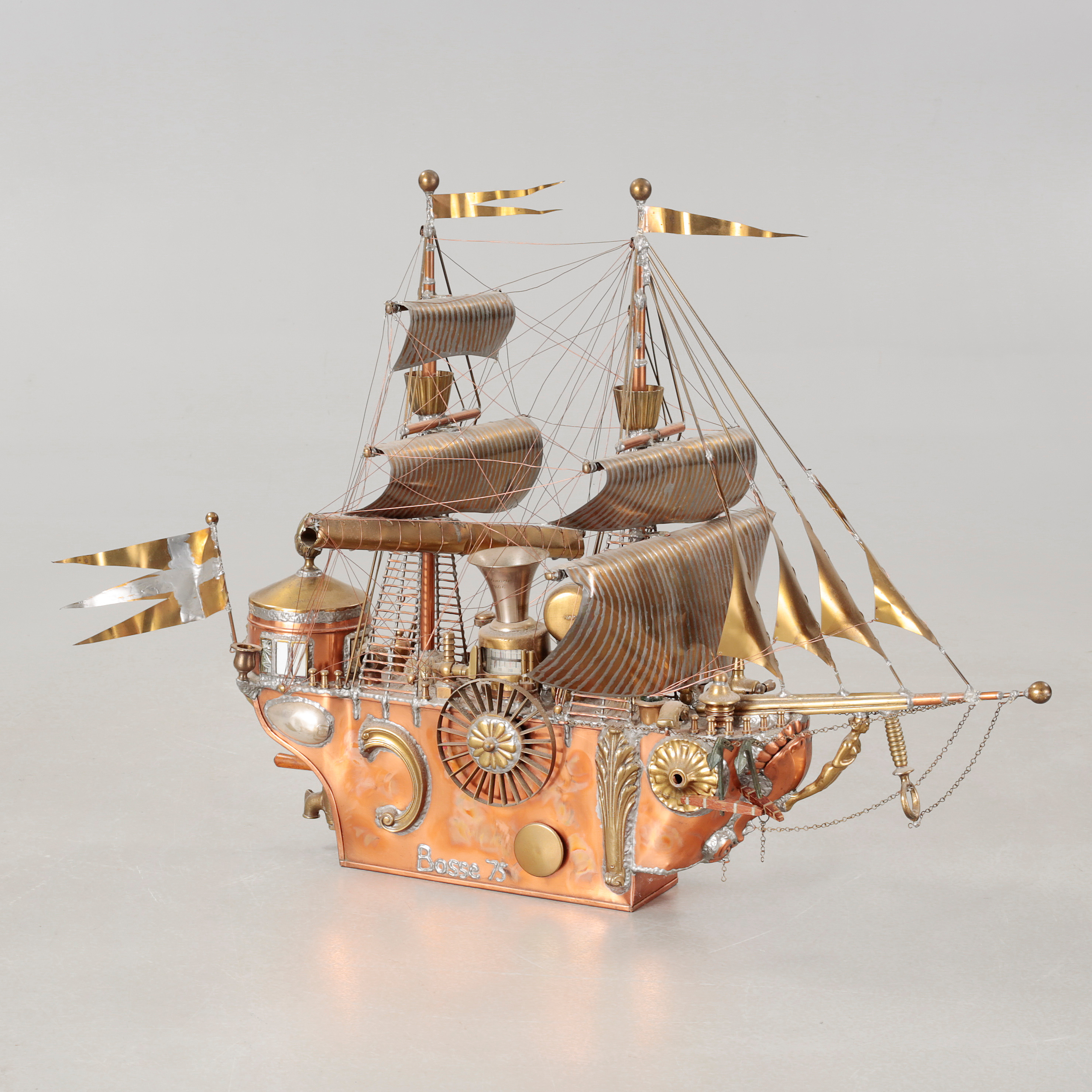 A boat sculpture, dated 75. Bukowskis