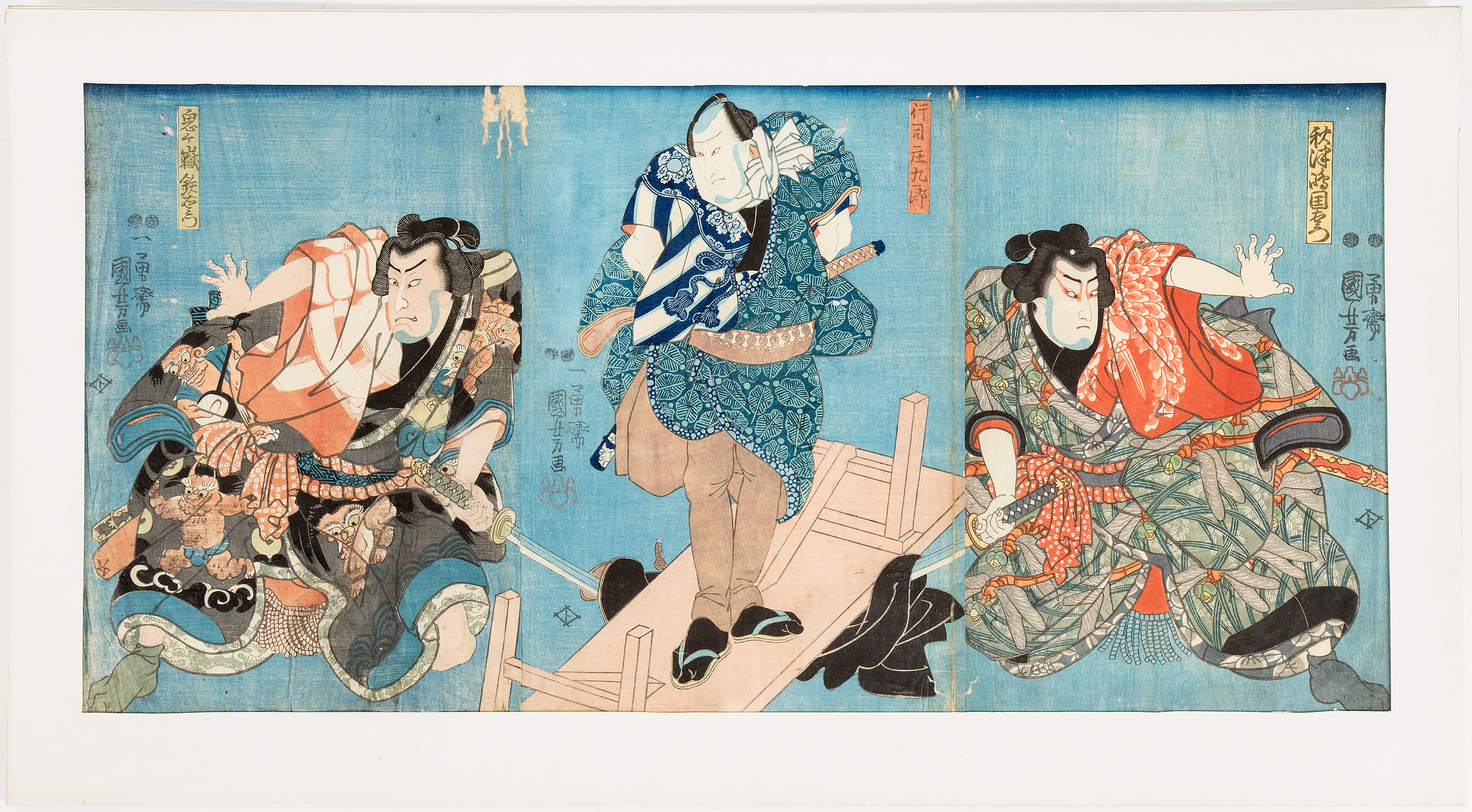 UTAGAWA KUNIYOSHI 1797 98 1861 Three Color Woodblock Prints