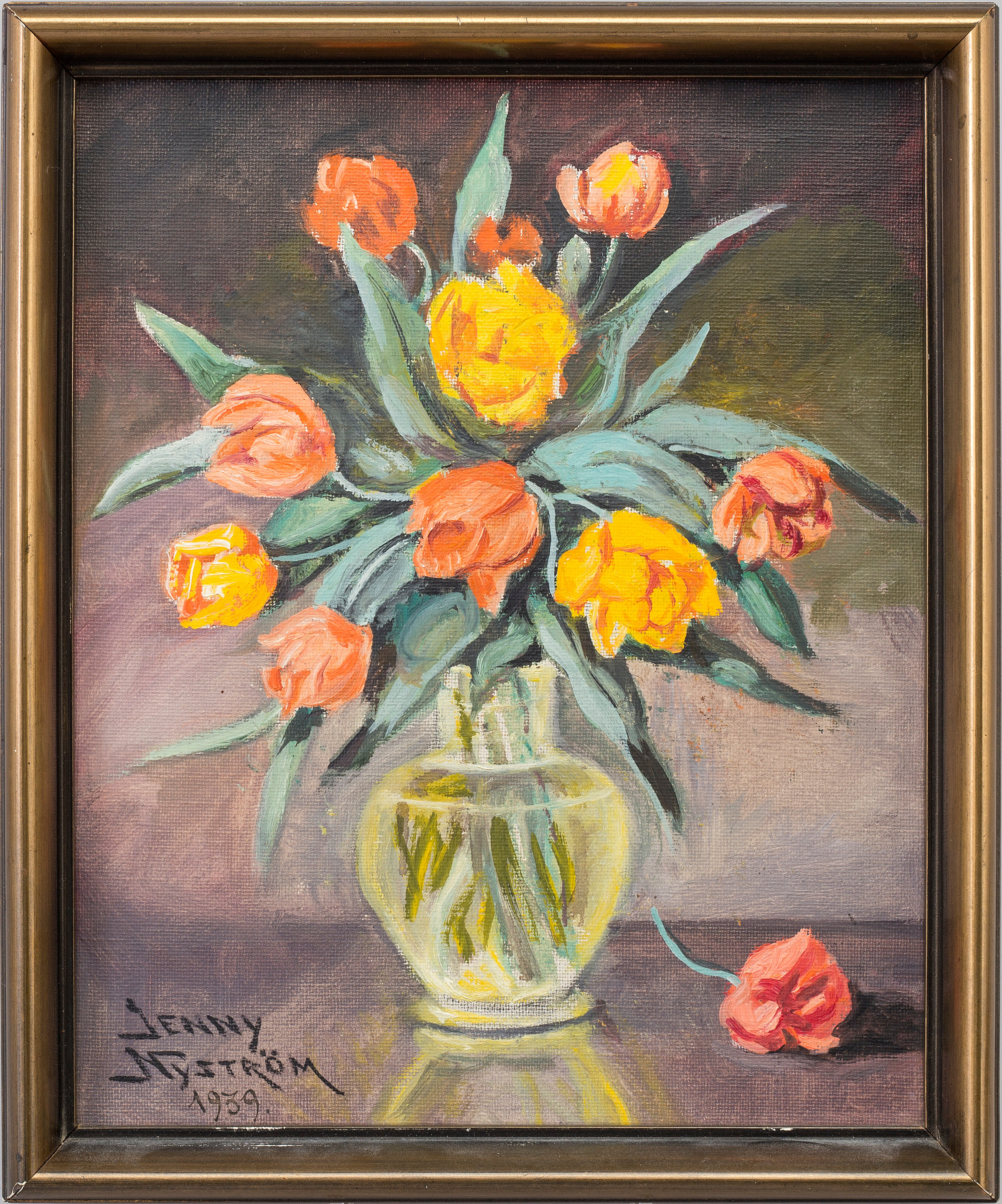 JENNY NYSTRÖM, olja på duk, signerad Jenny Nyström och daterad 1939