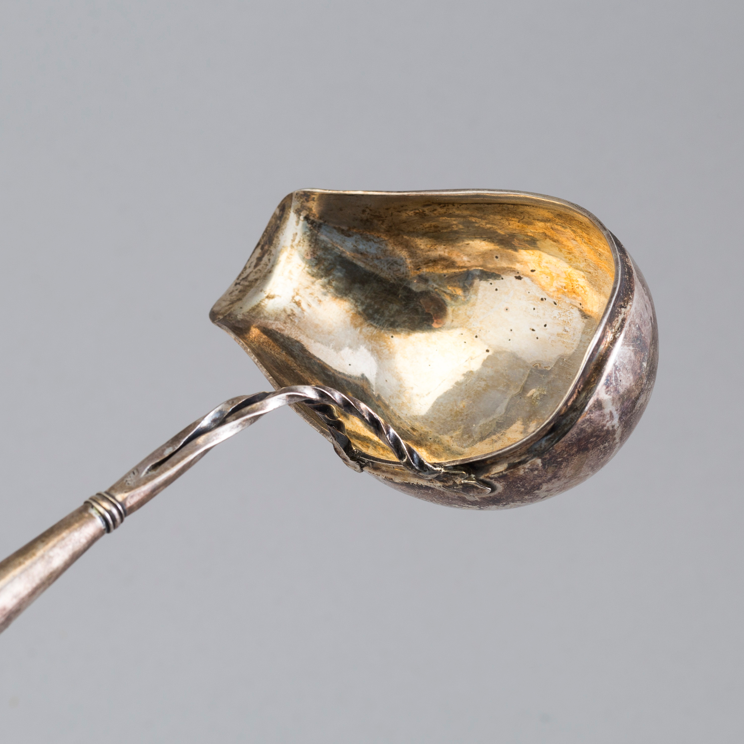 TWO SILVER PUNCH LADLES, first half of the 19th century. Bukowskis