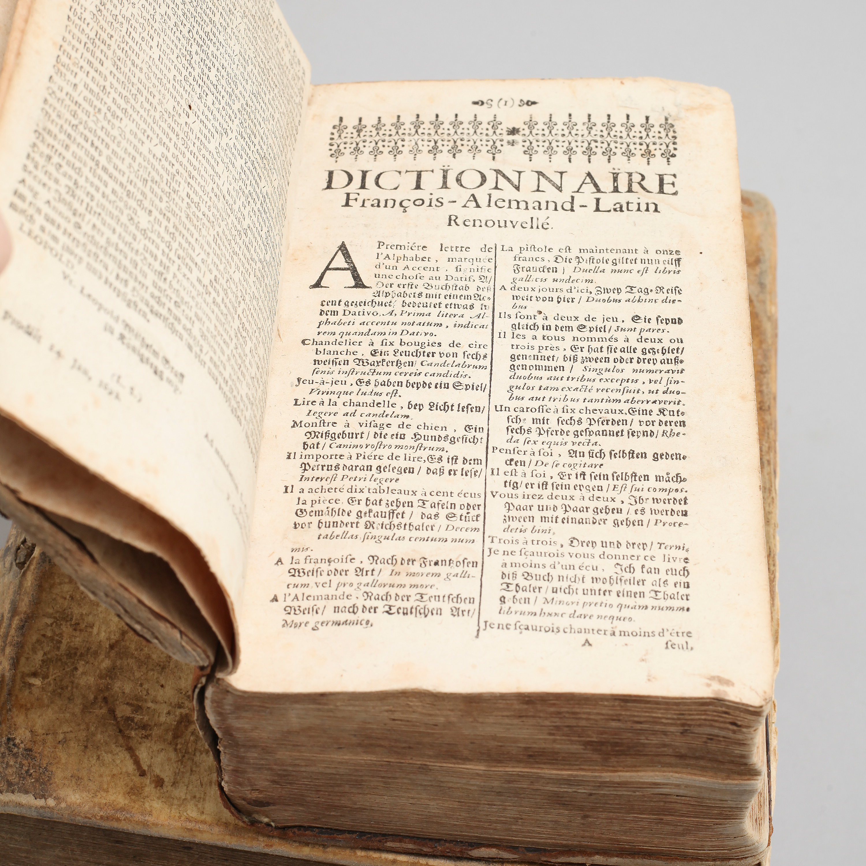 BÖCKER, 2 st, "Dictionnaire francoisallemandlatin...", 1693 & "Mag