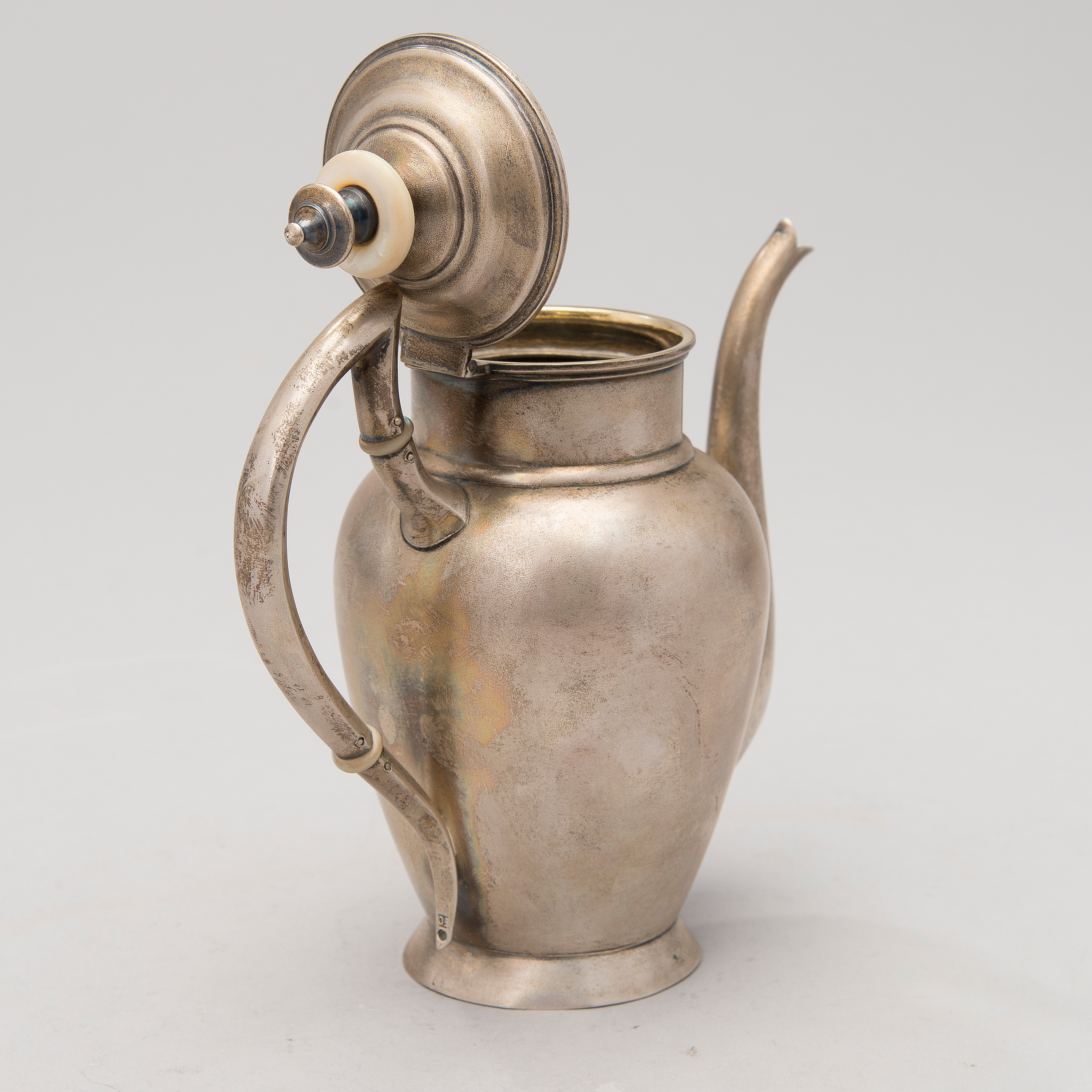 A Russian Silver Coffee Pot, Mark Of Egor Samoschin, Moscow Around