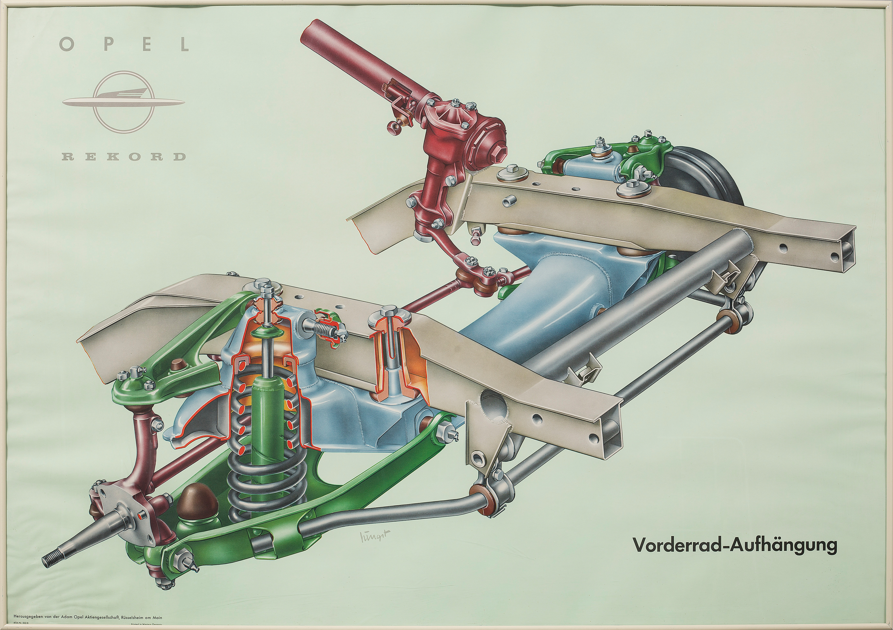 Two Offset Poster For Opel Rekord Second Half Of The th Century Bukowskis