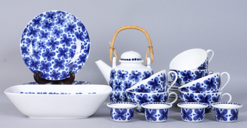 101839. TESERVIS, 18 delar, porslin, Mon Amie, Marianne Westman, Rörstrand.