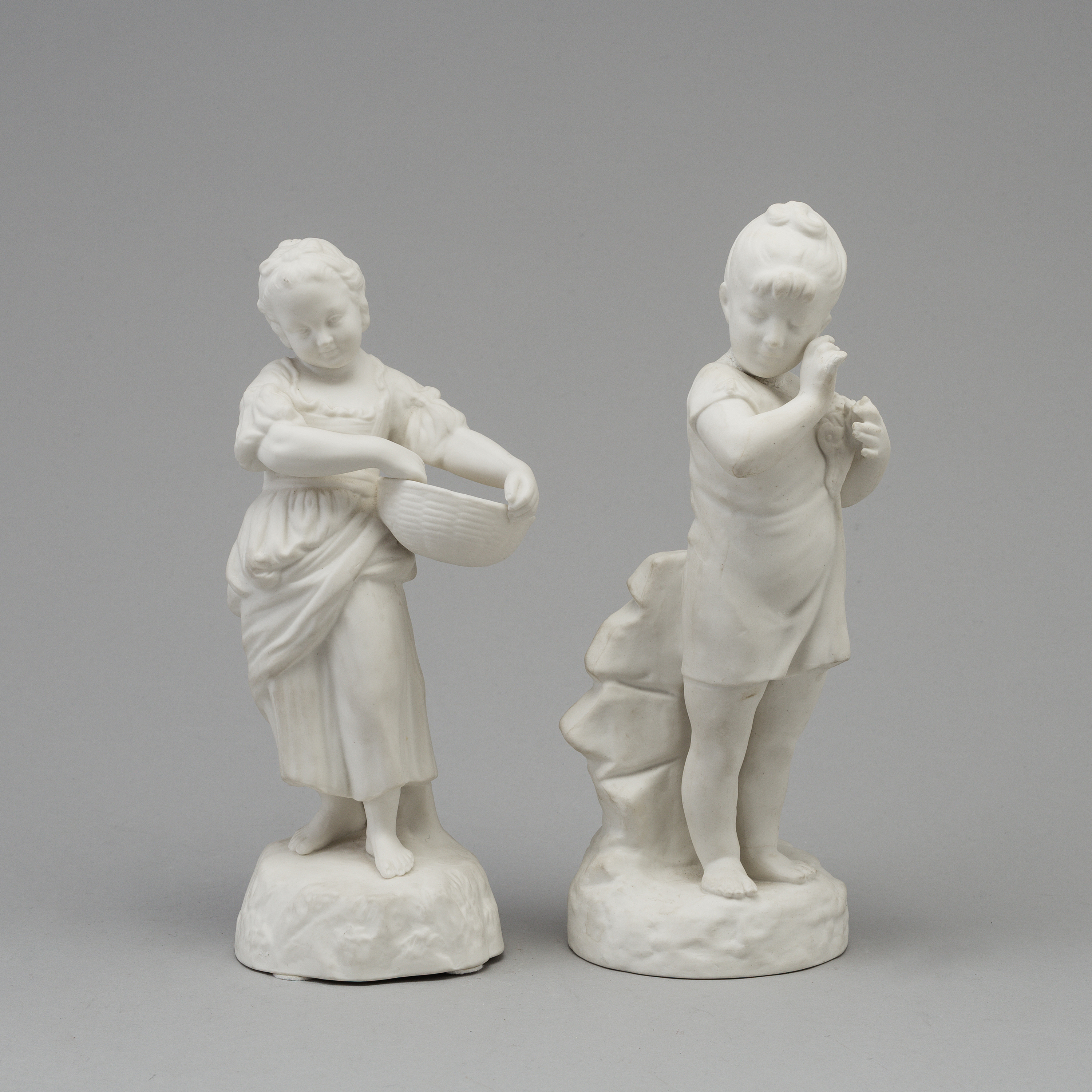 Two Swedish figures, first half of 19th Century, Gustafsberg. Bukowskis