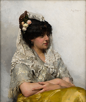 ALBERT EDELFELT, "VALKOINEN MANTILLA" ("LA SEÑORITA").