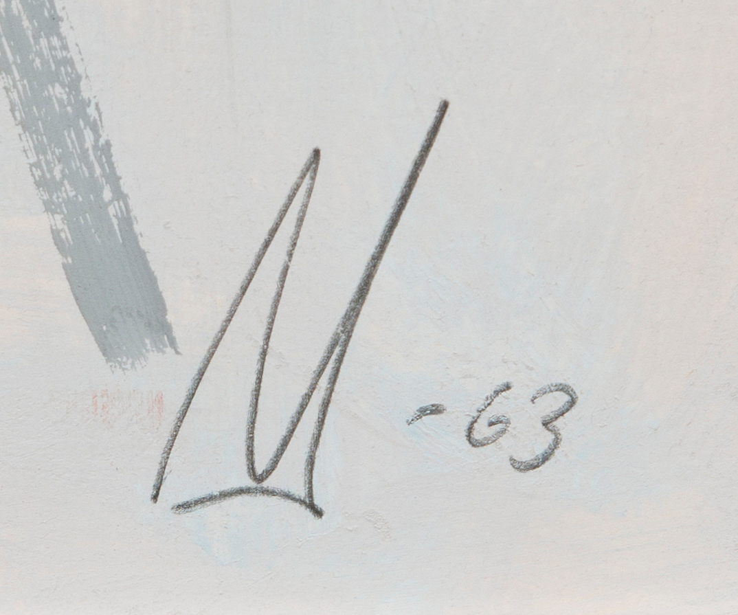 gouache on board, signed and dated 63. Bukowskis