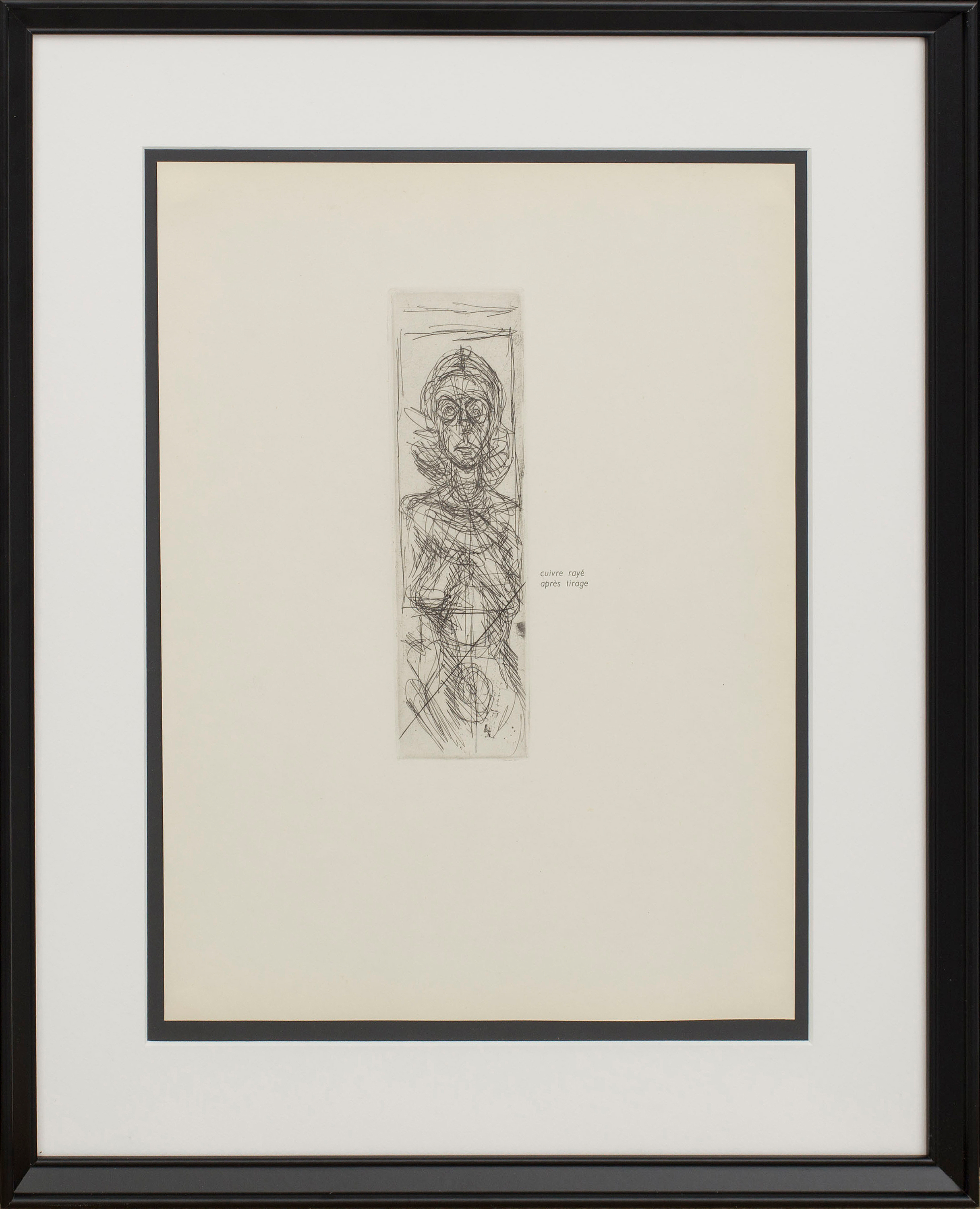 ALBERTO etching, unsigned, from Derrière le Miroir "10 ans