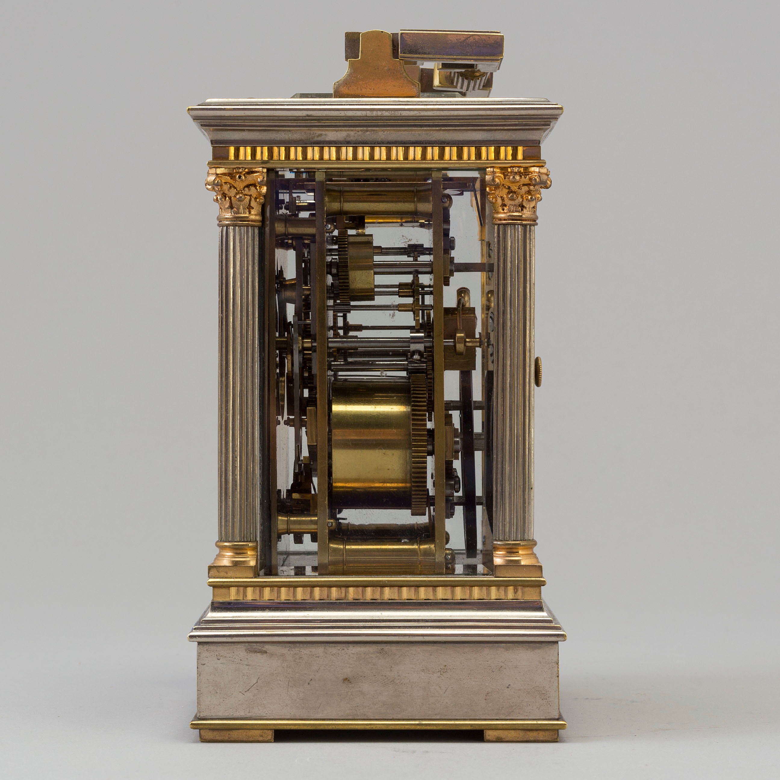 Late 19th Century French Aiguilles Gilt Brass Carriage Clock. Bukowskis