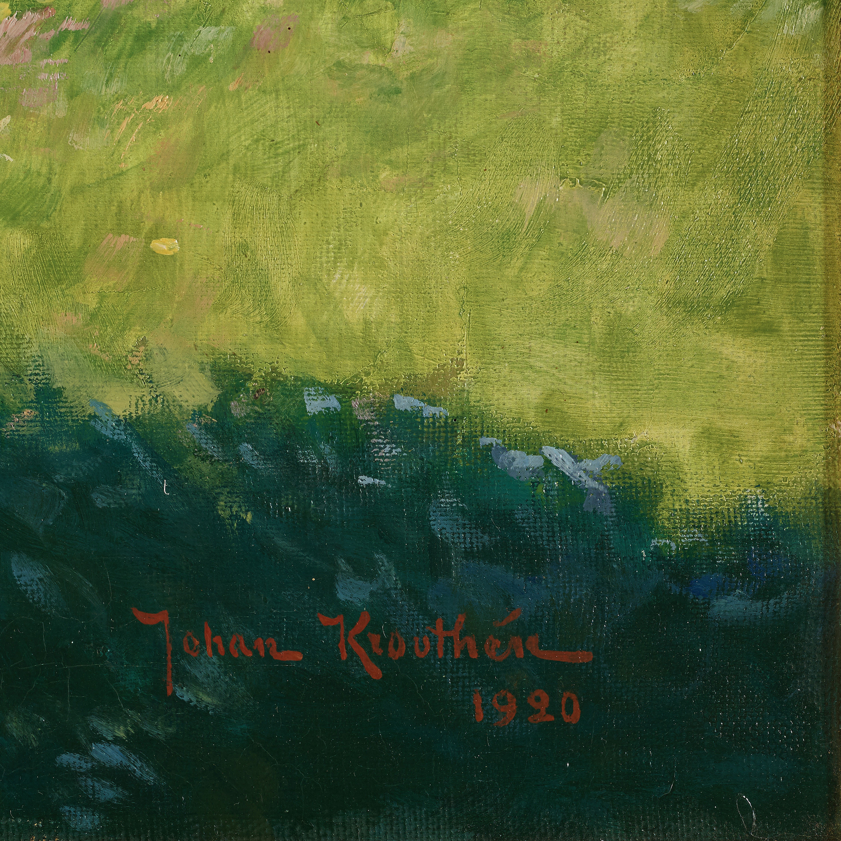 JOHAN KROUTHÉN, oil on canvas, signed and dated 1920. Bukowskis