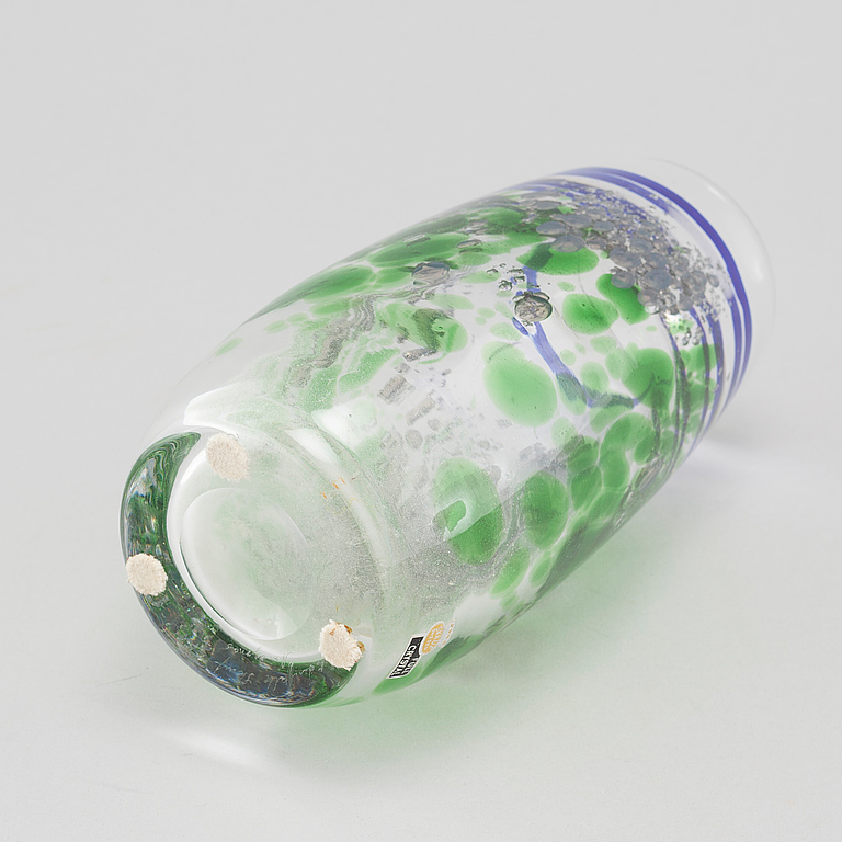 a glass vase, Skruf. Bukowskis