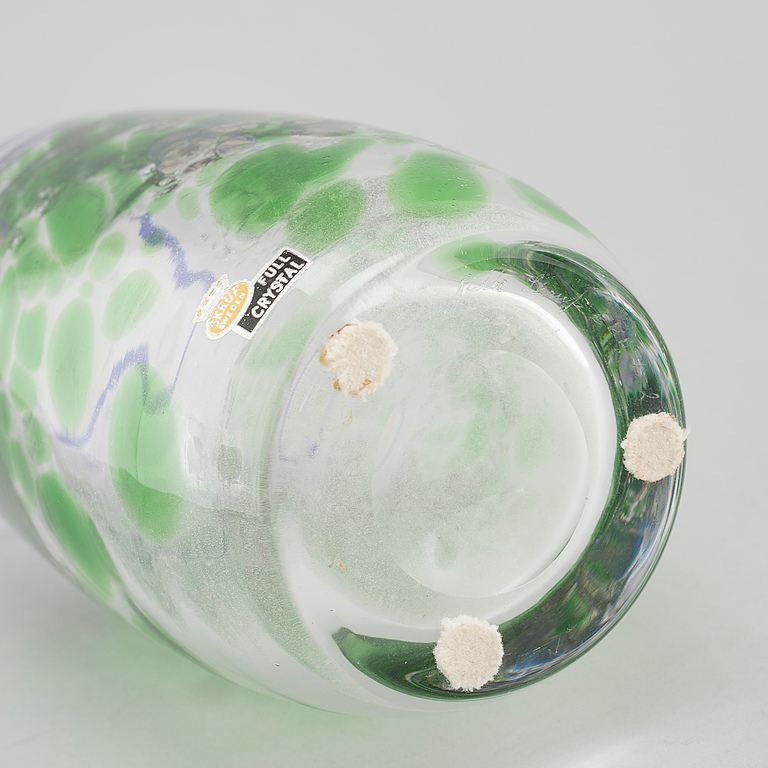 a glass vase, Skruf. Bukowskis