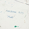 MAX MIKAEL BOOK, mixed media on panel, signed and dated 90/91 on verso.
