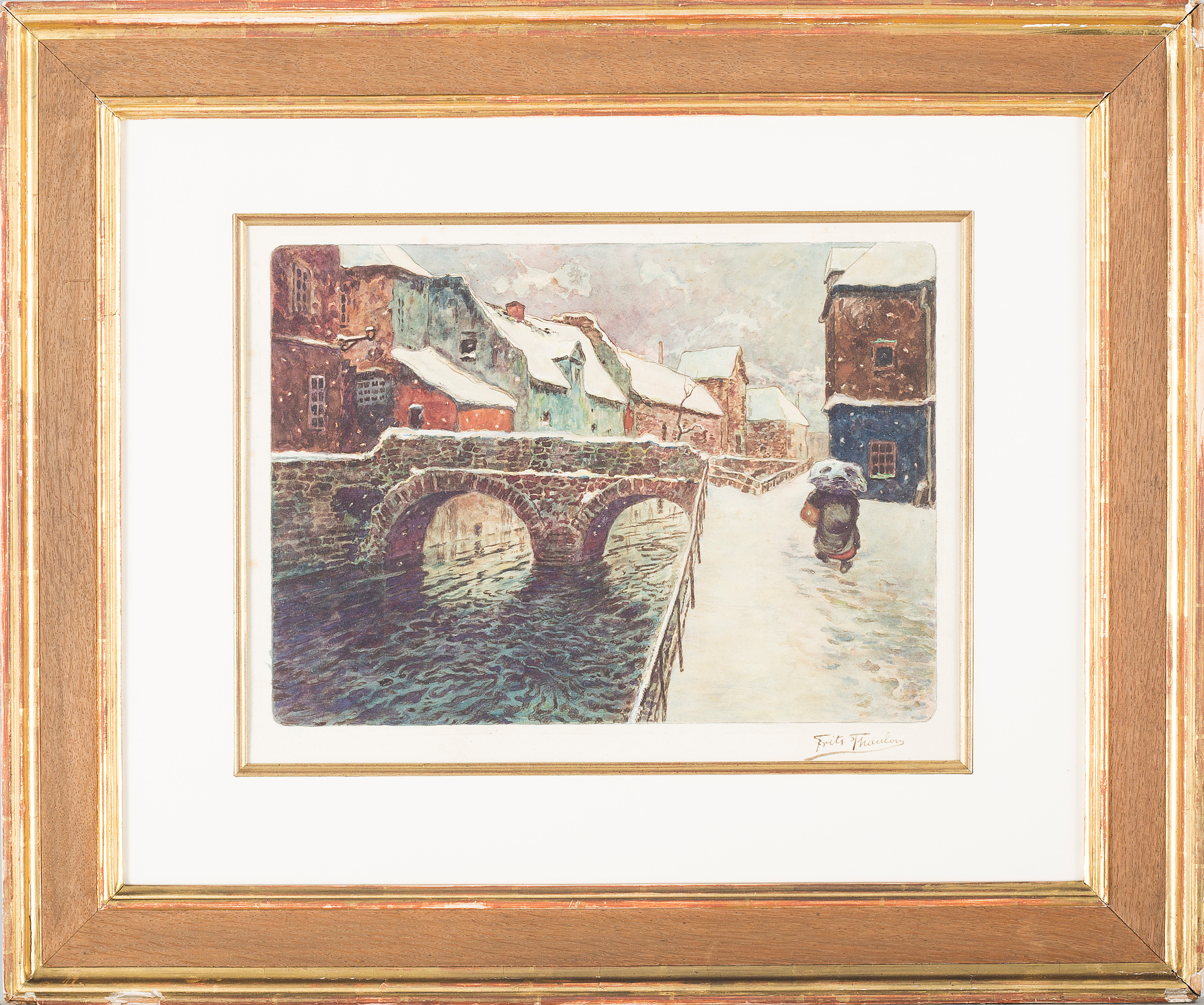 hand colored etching, signed. Bukowskis