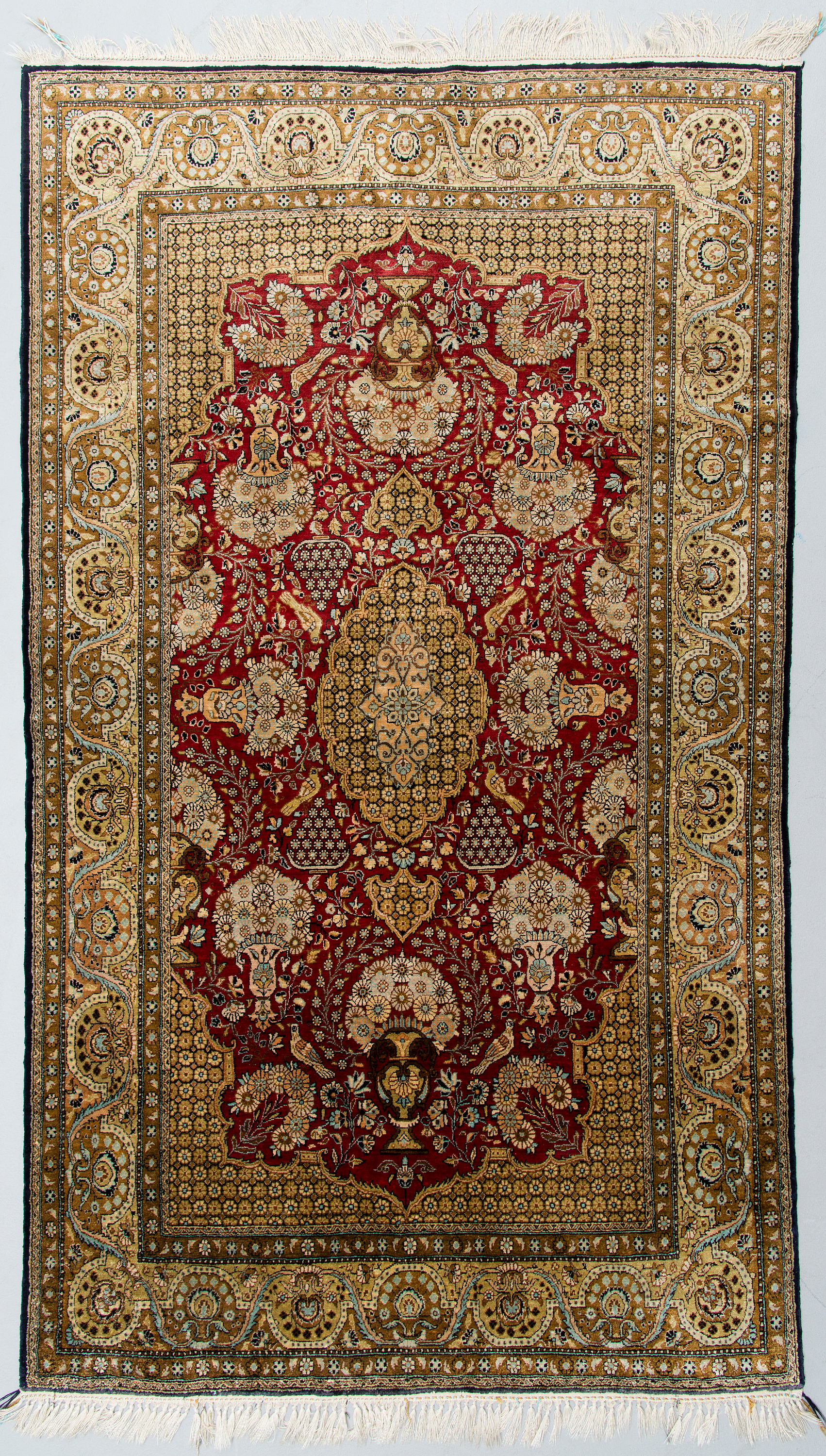 An oriental silk rug. Circa 188x106 cm. Bukowskis