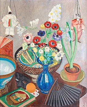 426. Hilding Linnqvist, "Fastlagsbukett" (Still life with flowers).