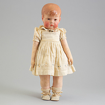 A Käthe Kruse doll, Germany 1930-40s.