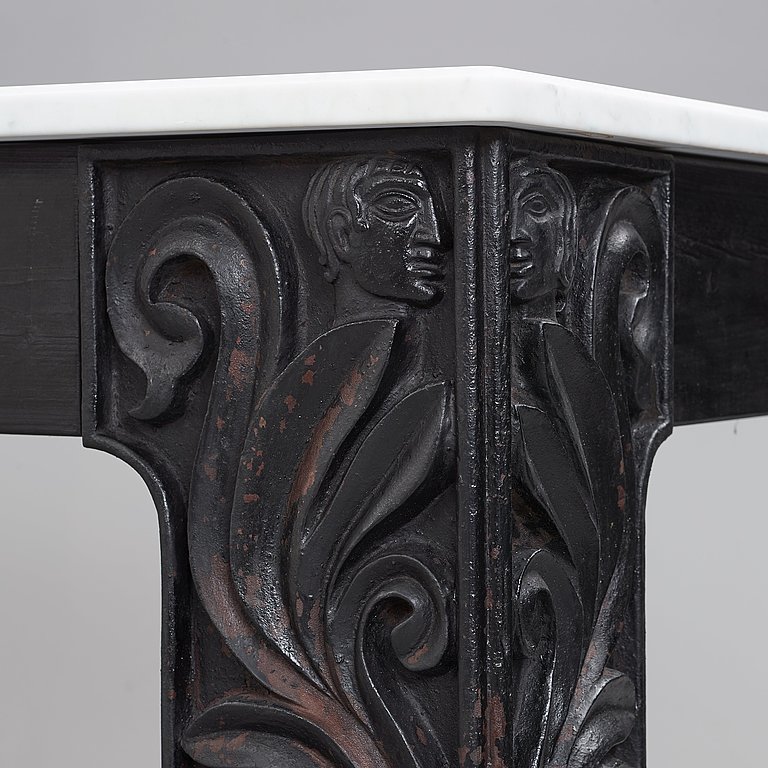 Anna Petrus, four cast iron reliefs, Näfveqvarn, Sweden, pieces of a table designed for the Metropolitan exhibition in New York 1927.