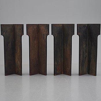 Anna Petrus, four cast iron reliefs, Näfveqvarn, Sweden, pieces of a table designed for the Metropolitan exhibition in New York 1927.