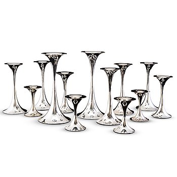 Tapio Wirkkala Ljusstakar 13 St Silver Kultakeskus Tavastehus 1972 Tapio Wirkkala Ljusstakar 13 St Silver Kultakeskus Tavastehus 1972