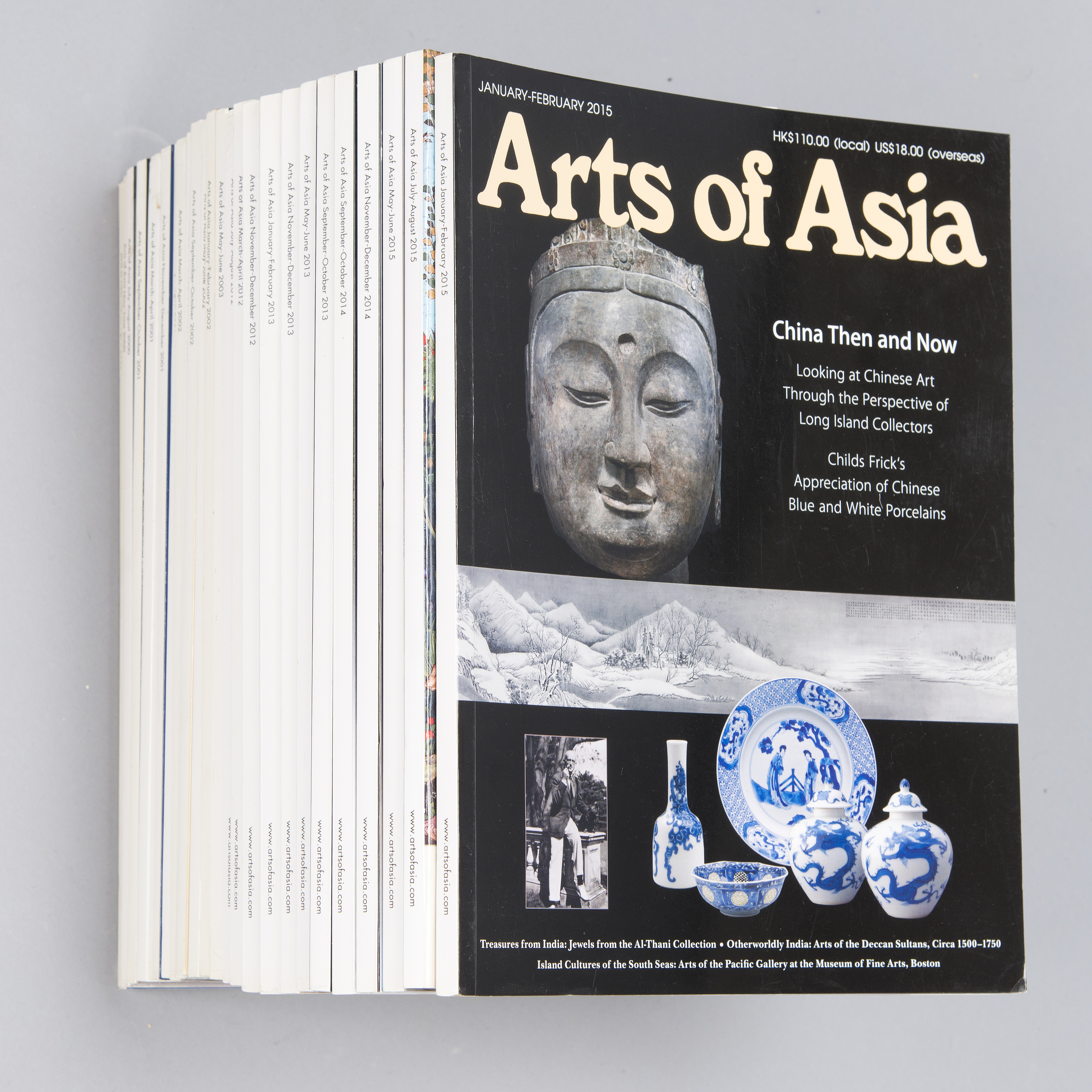 A set of 25, "Arts of Asia" magazines, printed in New York 20002015