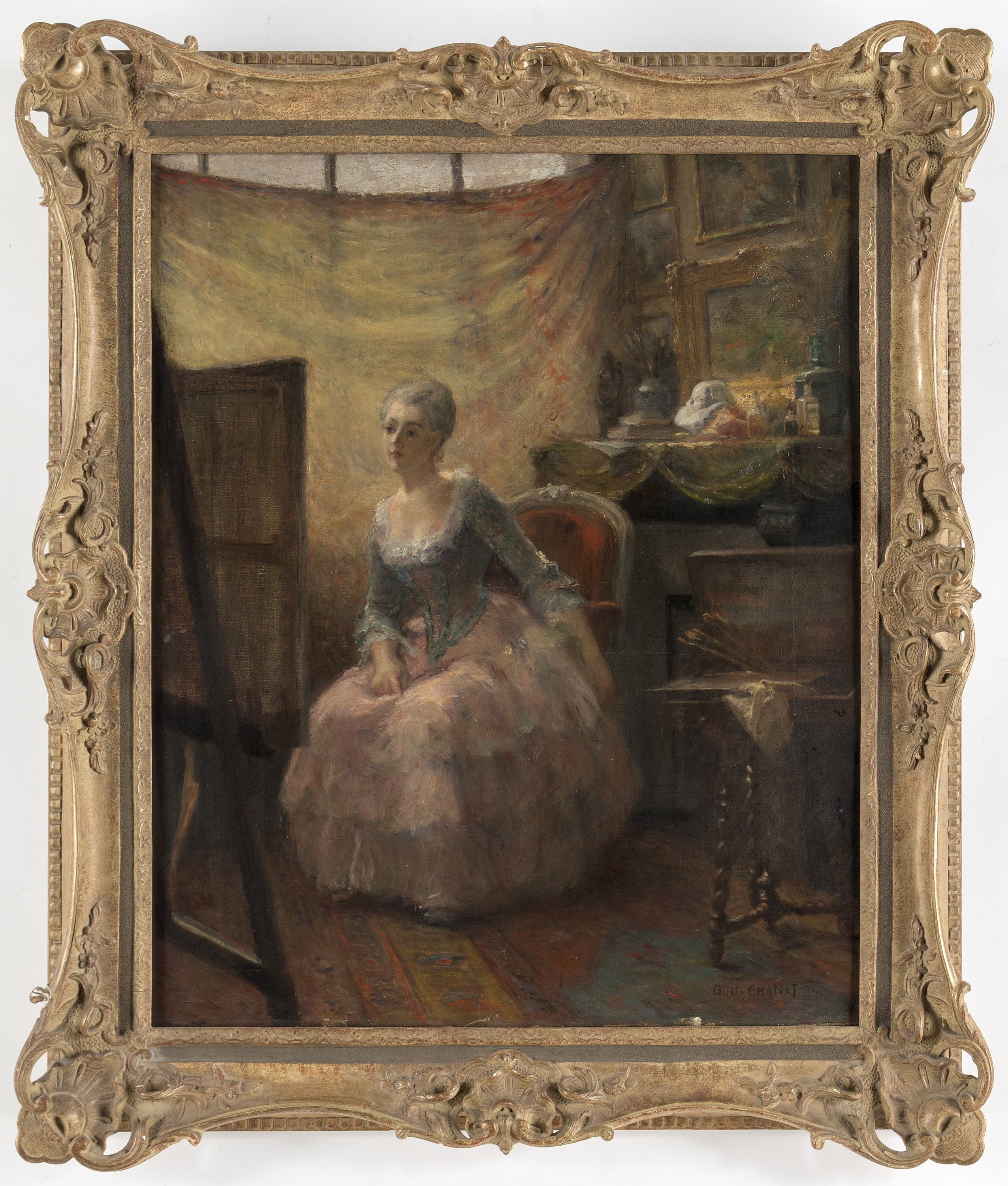 GUSTAVE CHANET, oil on canvas, signed. - Bukowskis