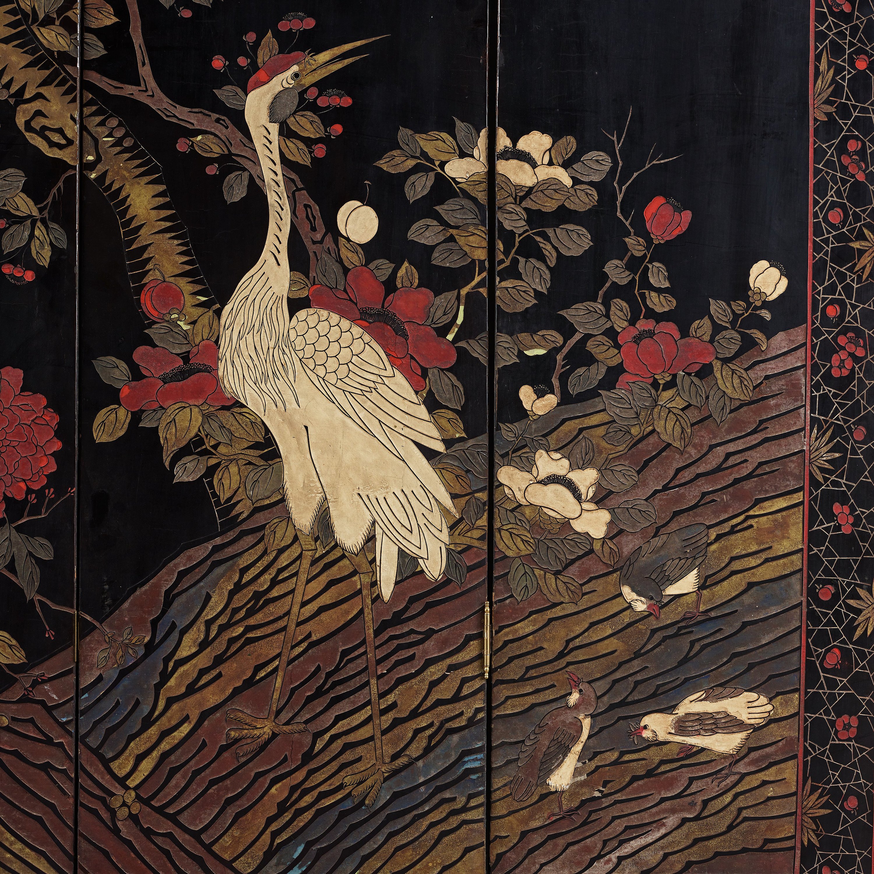 A six leaf coromandel lacquer screen, Qing dynasty (16441912). Bukowskis