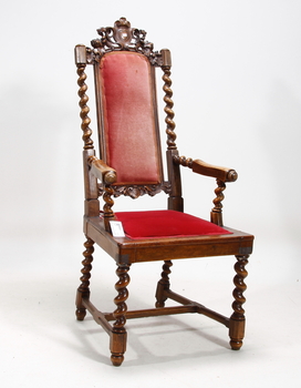 110481. KARMSTOL, barockstil, sent 1800-tal.