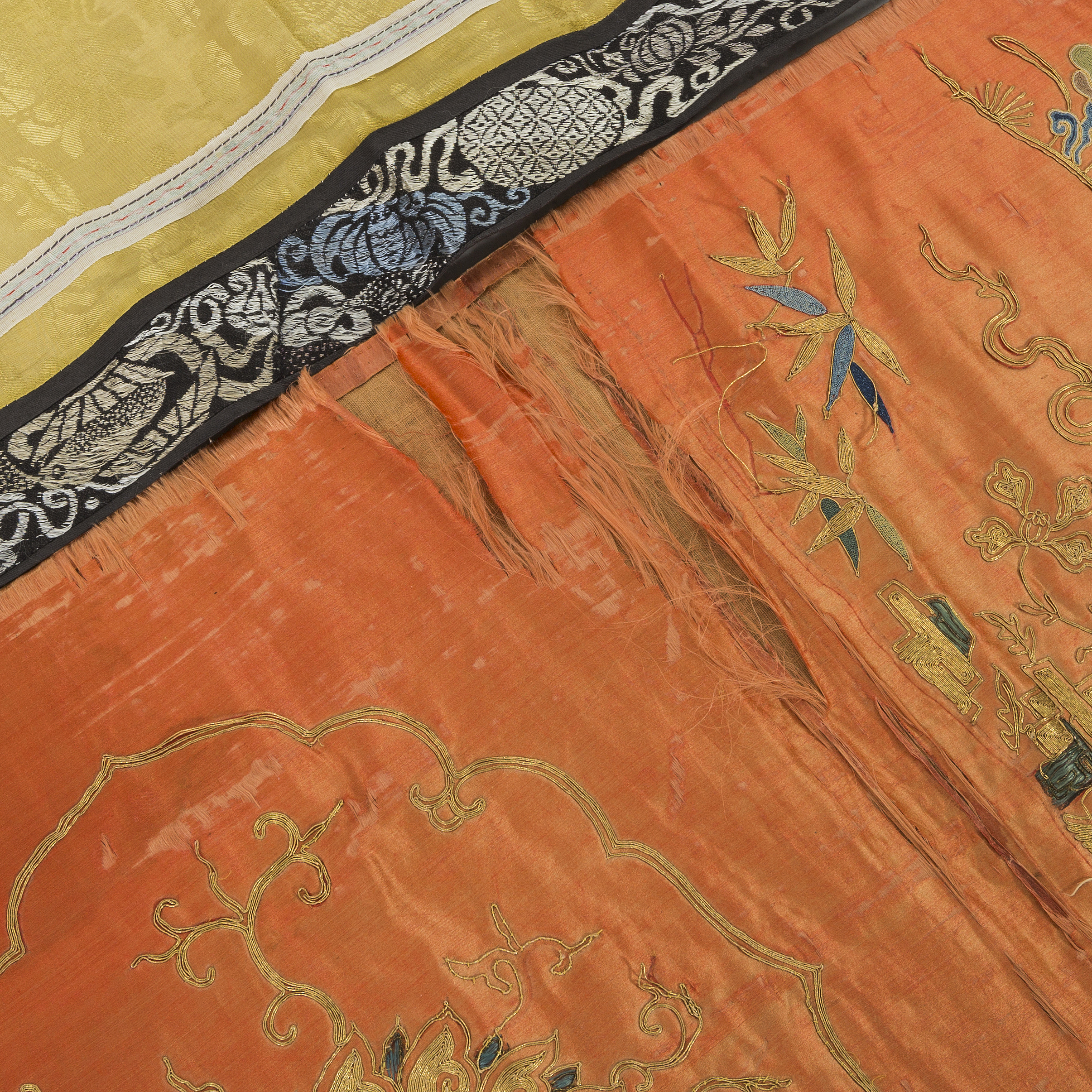 A set of five Chinese textiles, around 1900. Bukowskis