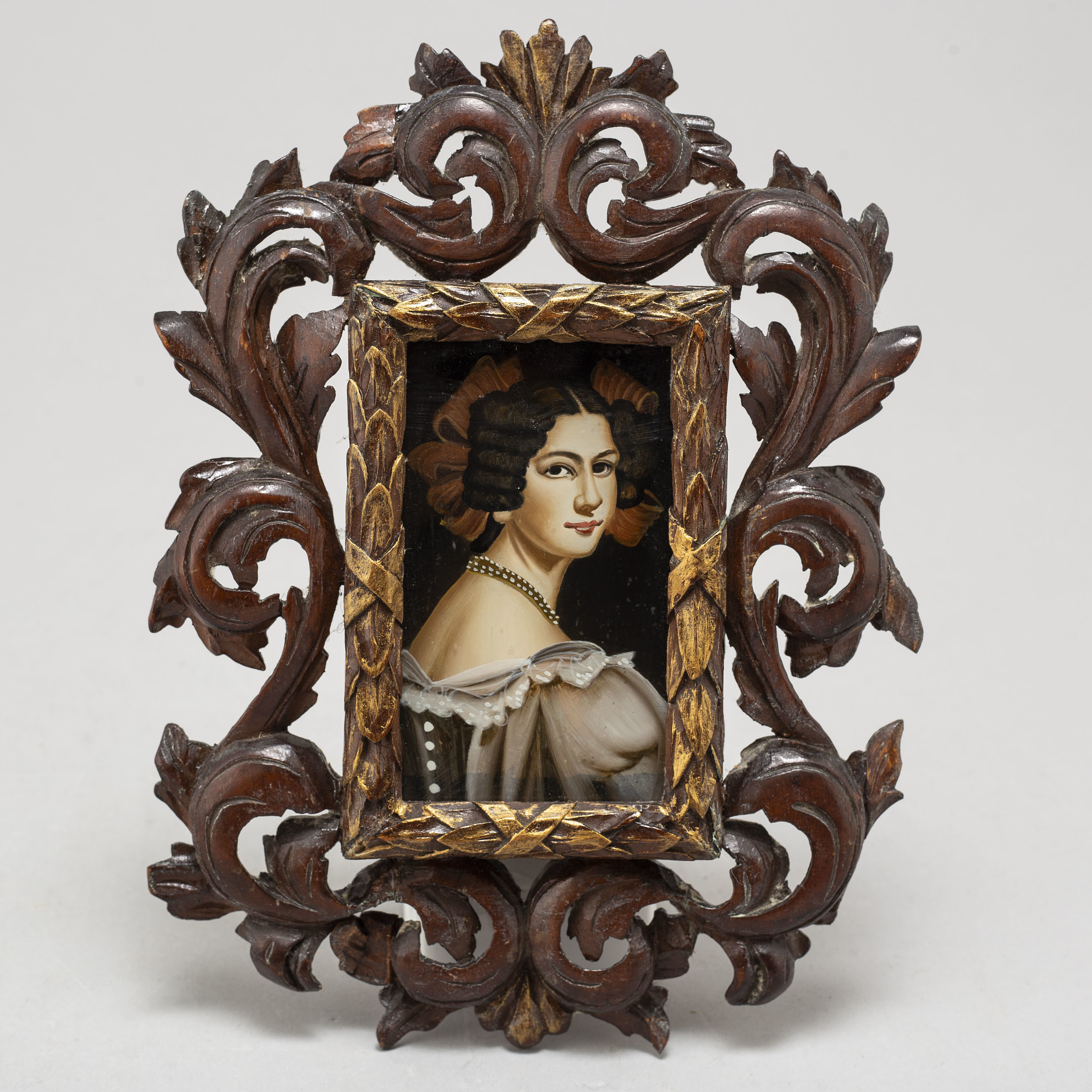 A 19TH CENTURY GLASS PAINTING. Bukowskis