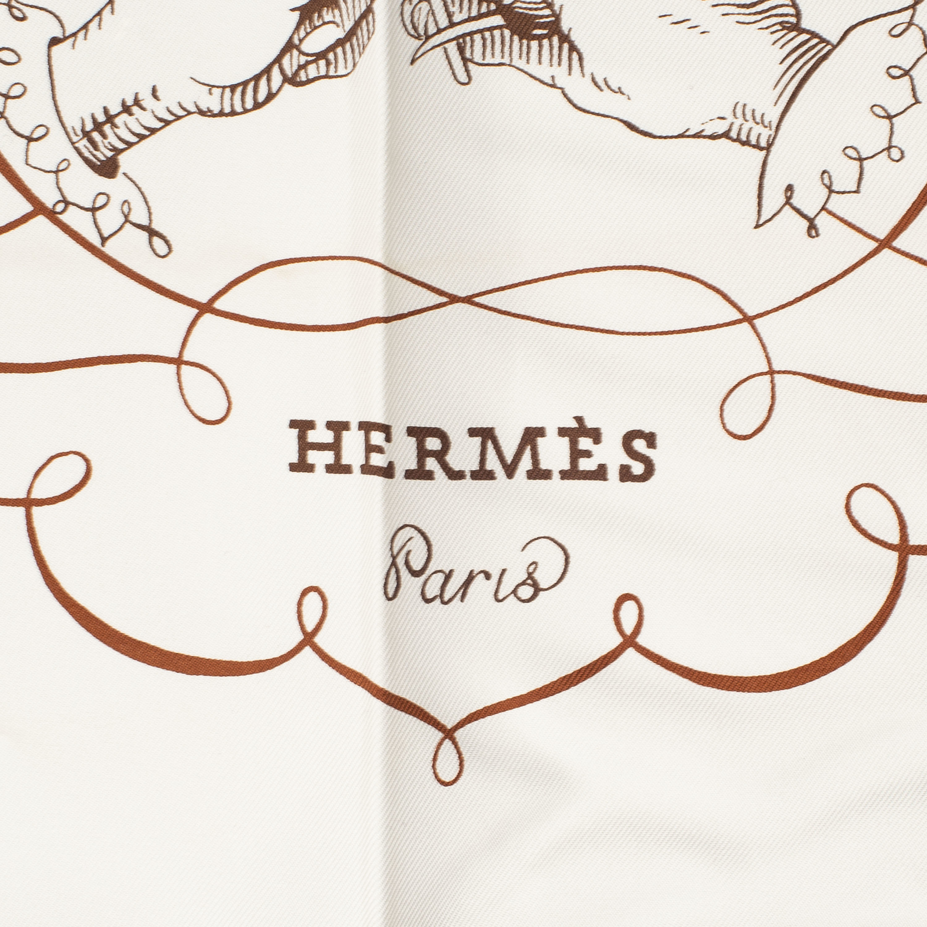 HERMÈS, scarf "Exercises Pour Former La Main". Bukowskis