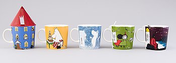 MOOMIN-MUG, 25 pcs, porcelain, Moomin Characters, Arabia 1996-2018.
