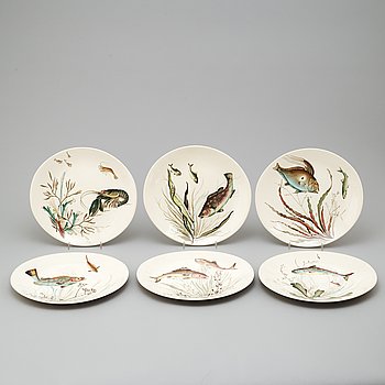 Six 'Fish' plates by Johnson Bros, England. - Bukowskis