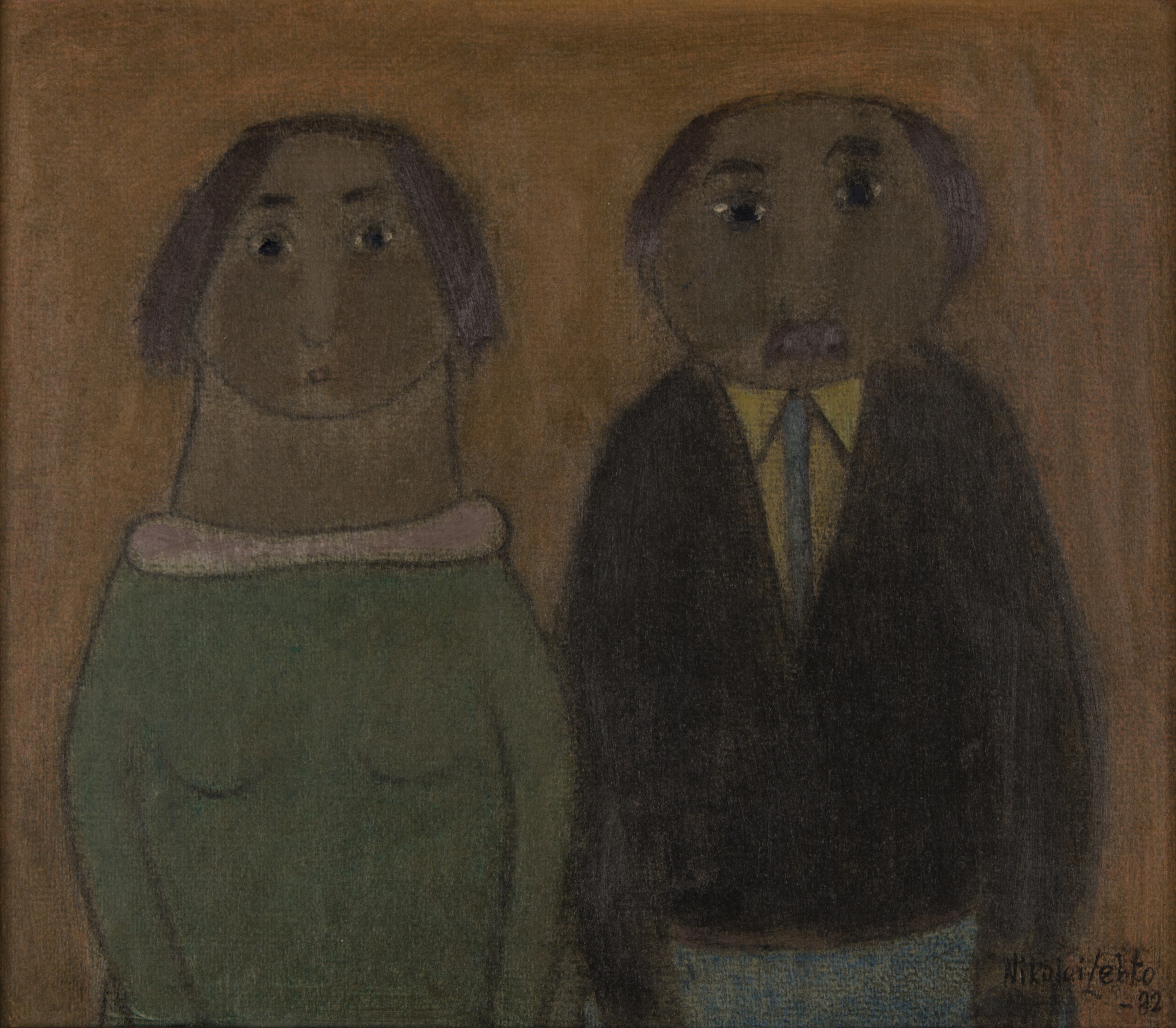 NIKOLAI LEHTO, öljy/sekatekniikka, signeerattu ja päivätty 82. Bukowskis