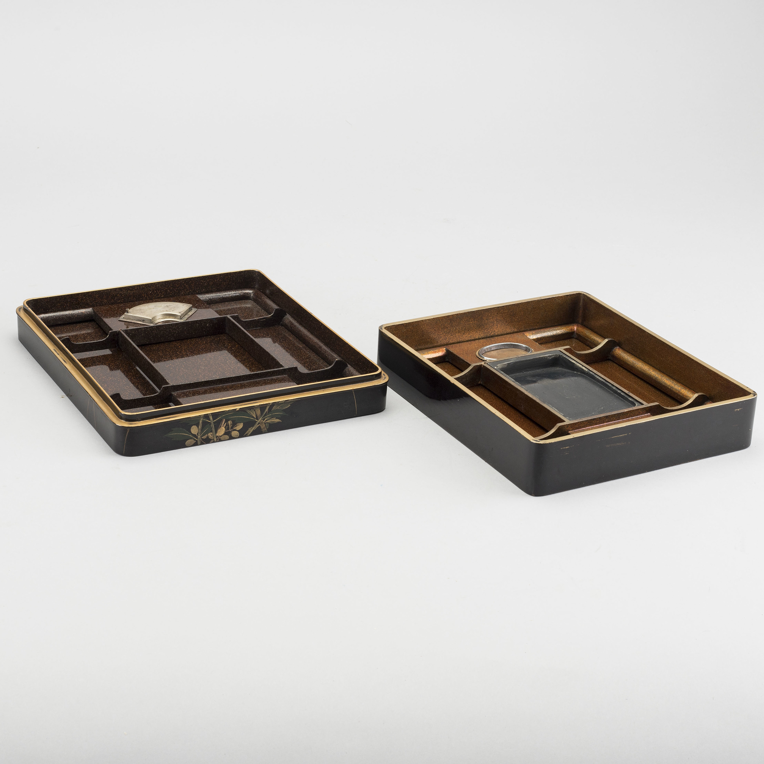 A Set Of Two Laquered Suzuribako 硯箱 Japan Early th Century Bukowskis