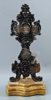 113149. RELIK, silverplåt och trä, Frankrike 1700-tal.