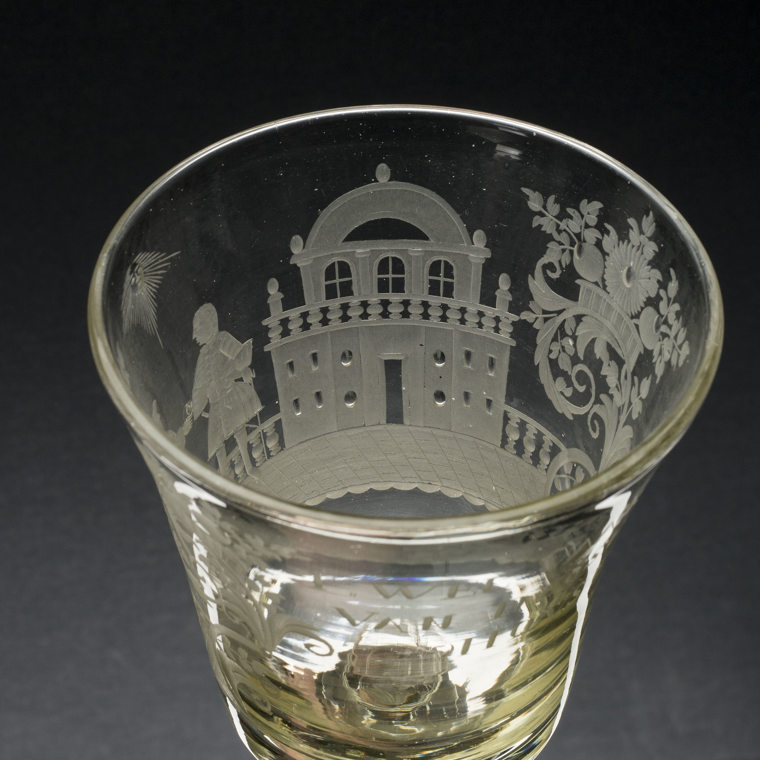 A German 18th century glass cup. Bukowskis
