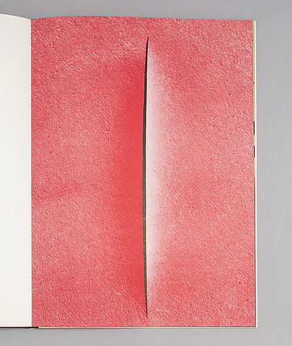 Book, signed by lucio fontana.