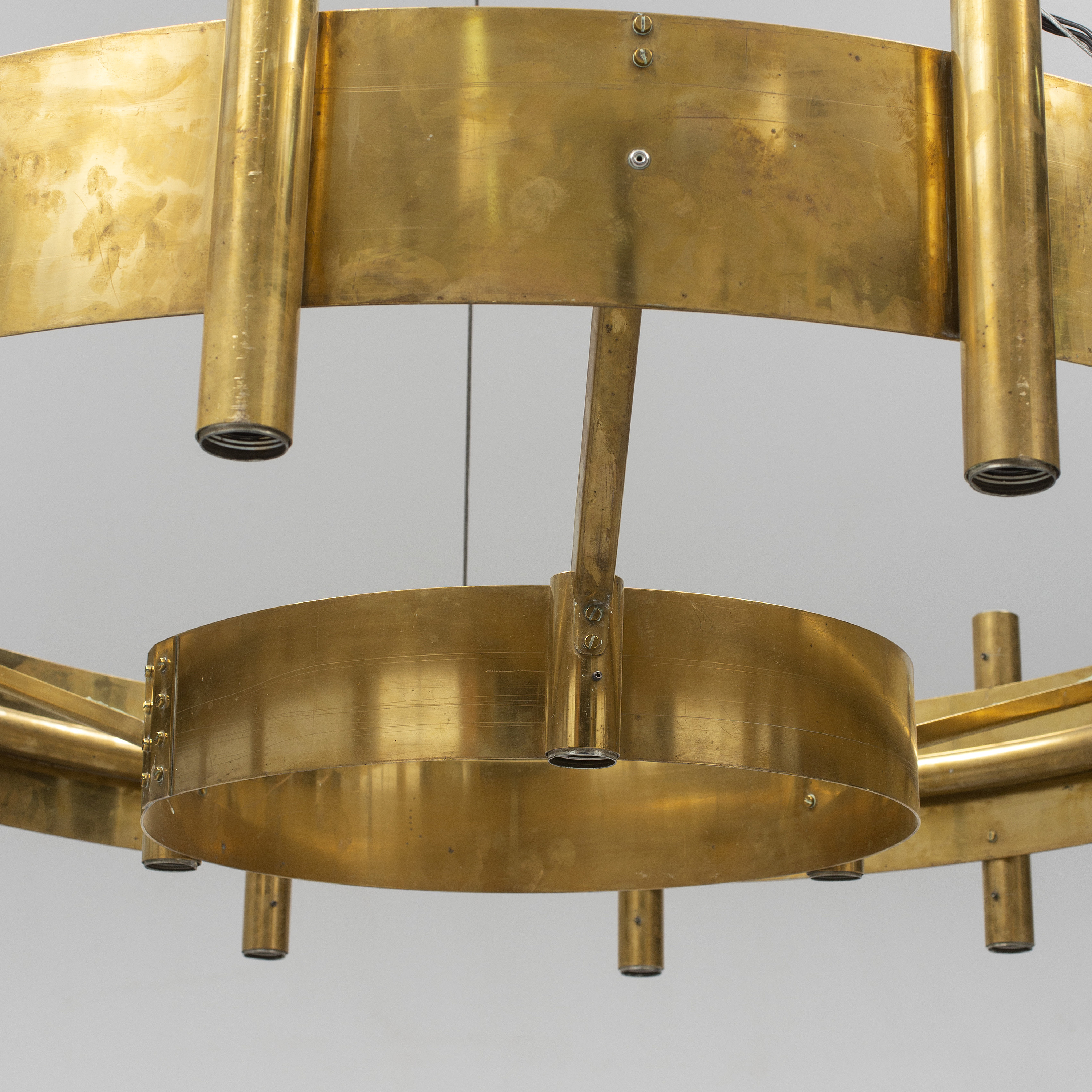 A mid 20th Century German brass chandelier. Bukowskis