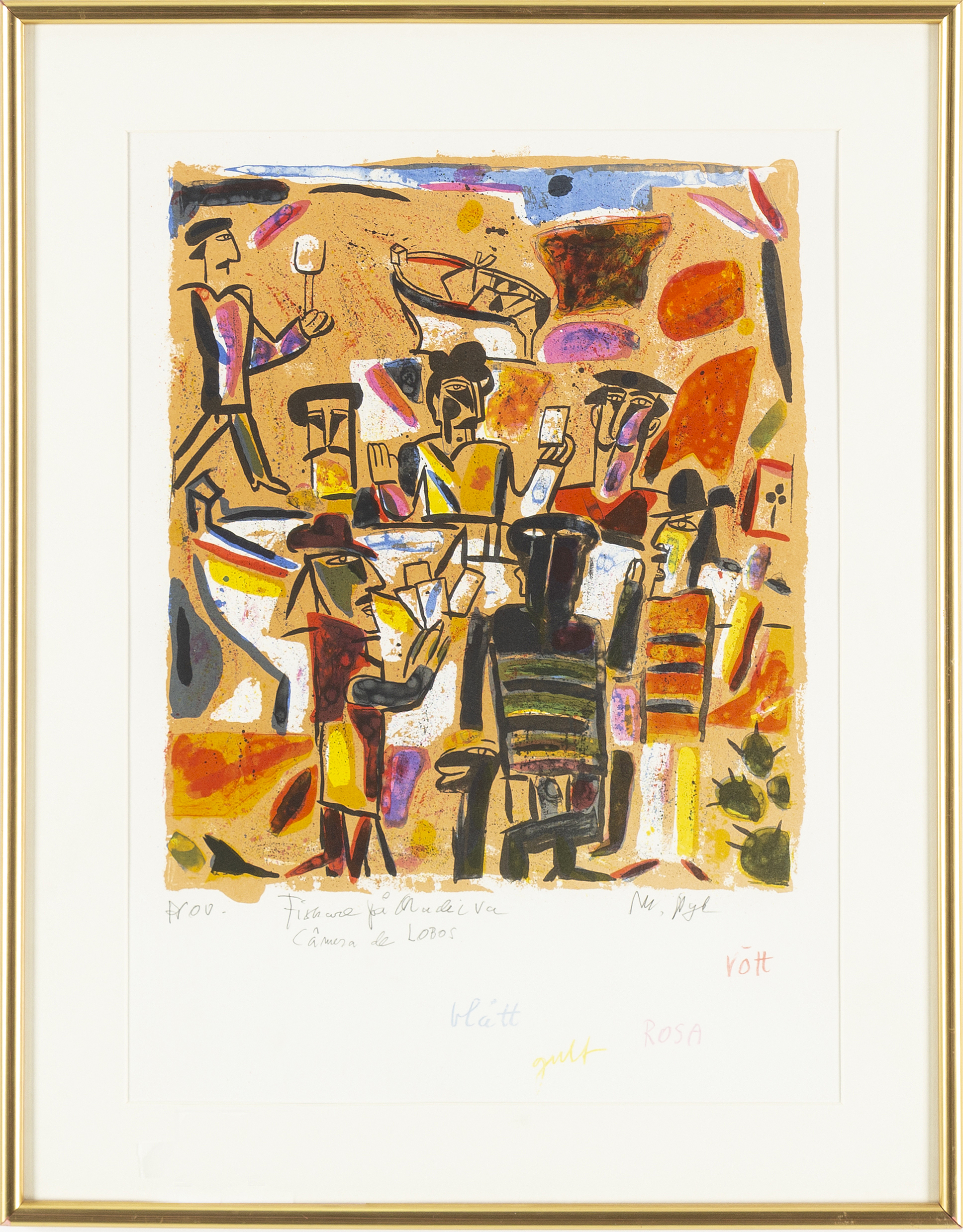 MADELEINE PYK, lithograph in colours, signed, test print. - Bukowskis