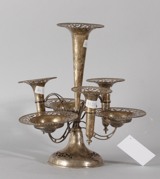 11481. BORDSUPPSATS, 7 delar, silver, Sheffield, 1860- tal.