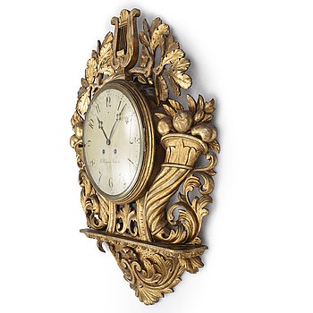 A Swedish late Empire wall clock by C. Hellgren (master 1829).