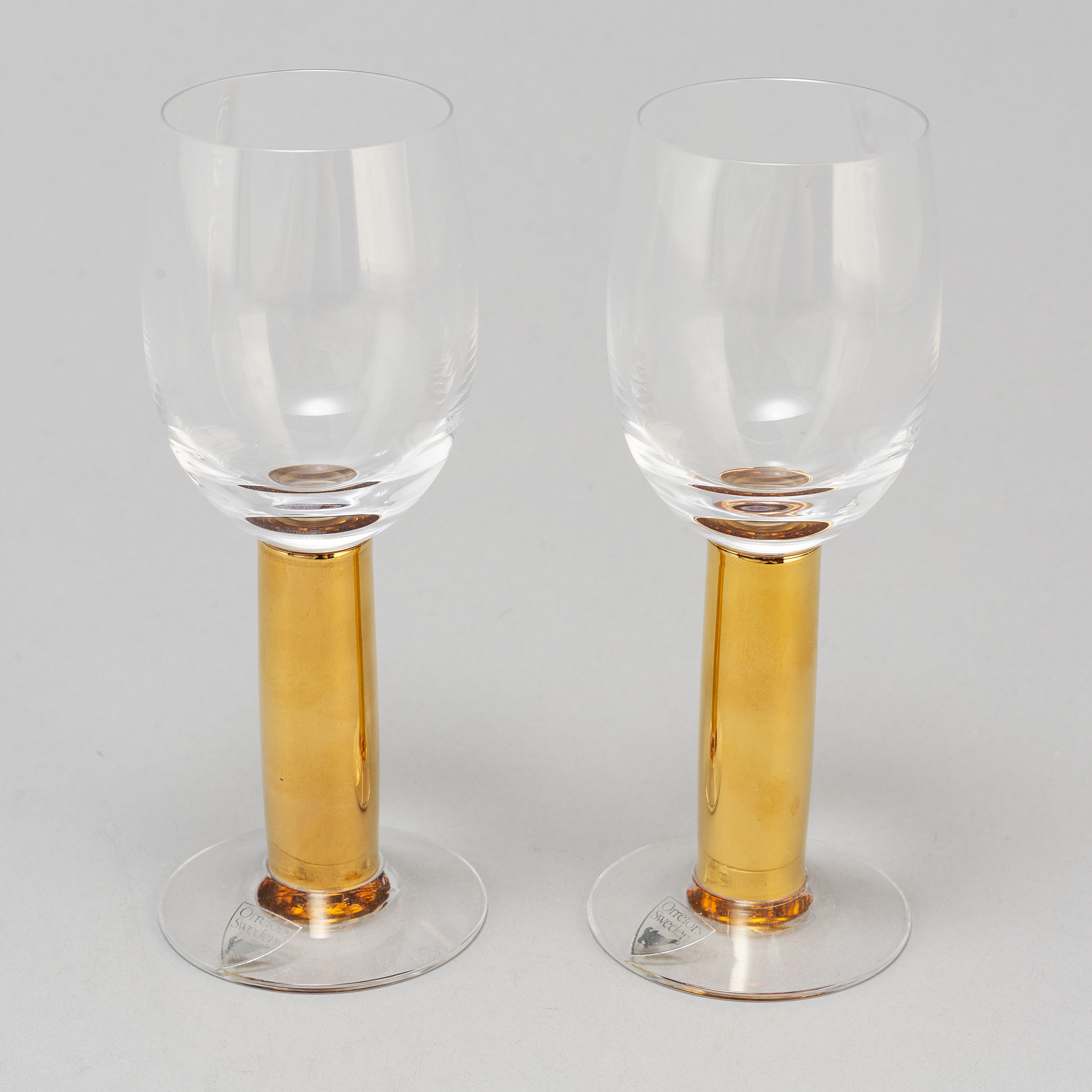 Ten glasses, 'Nobel' by Gunnar Cyrén, Orrefors. Bukowskis