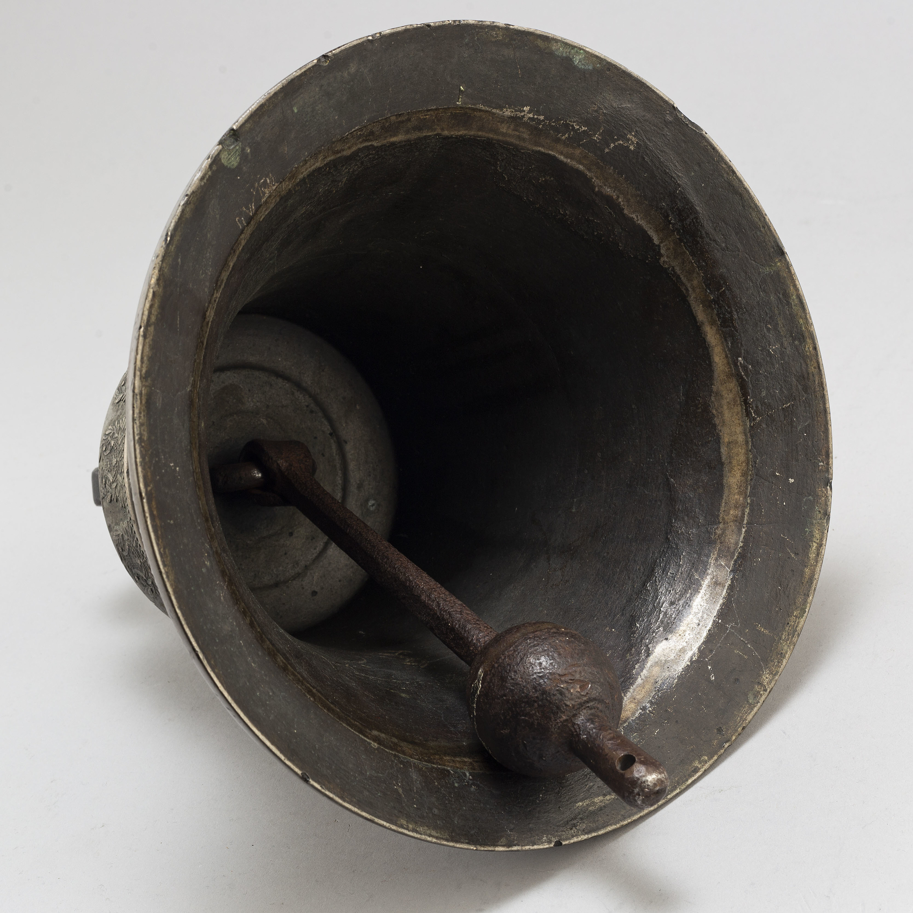 A Swedish bronze bell, signed F. M. Bergholtz, Stockholm 1861. Bukowskis