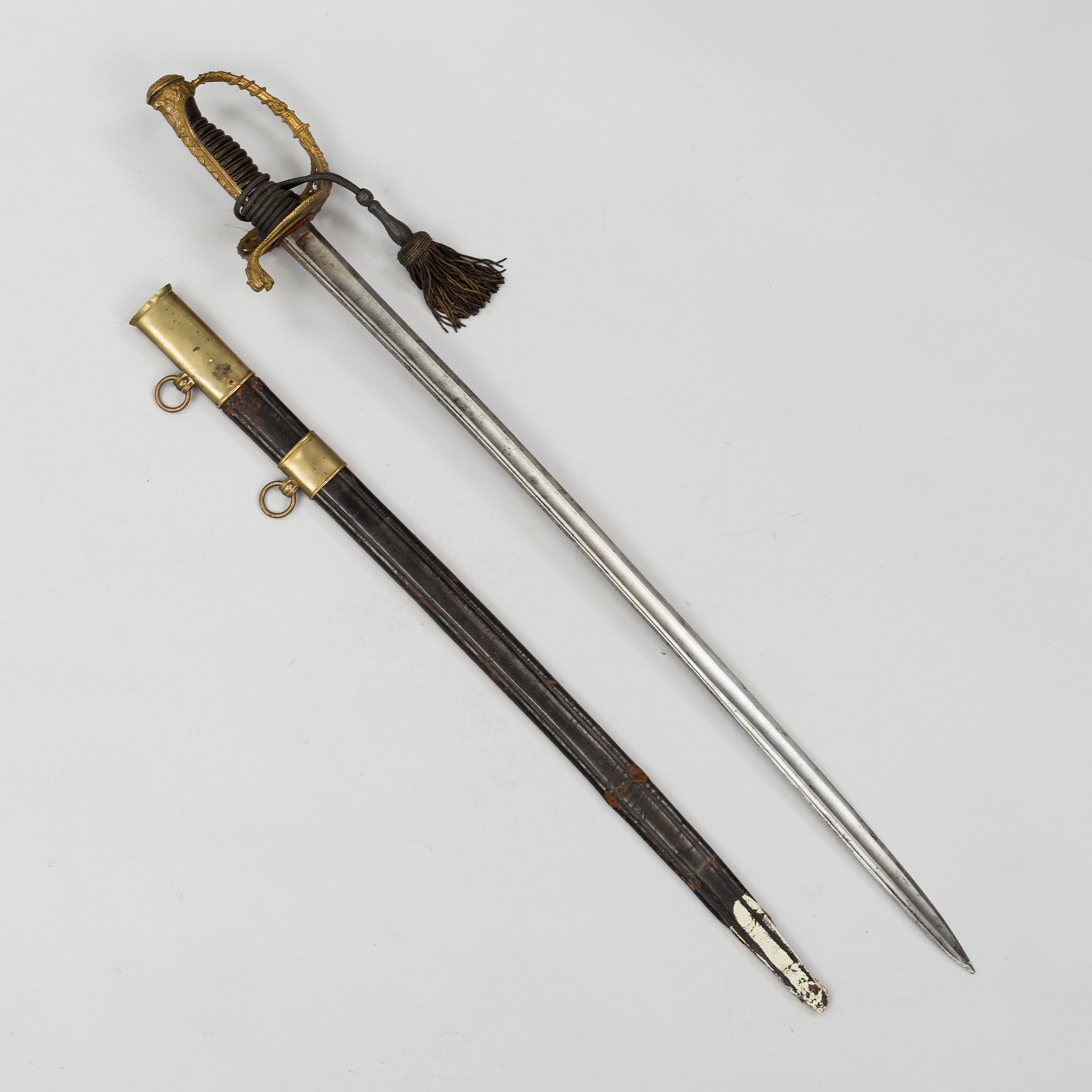 A French Navy officer's sword 1837 pattern with scabbard. Bukowskis