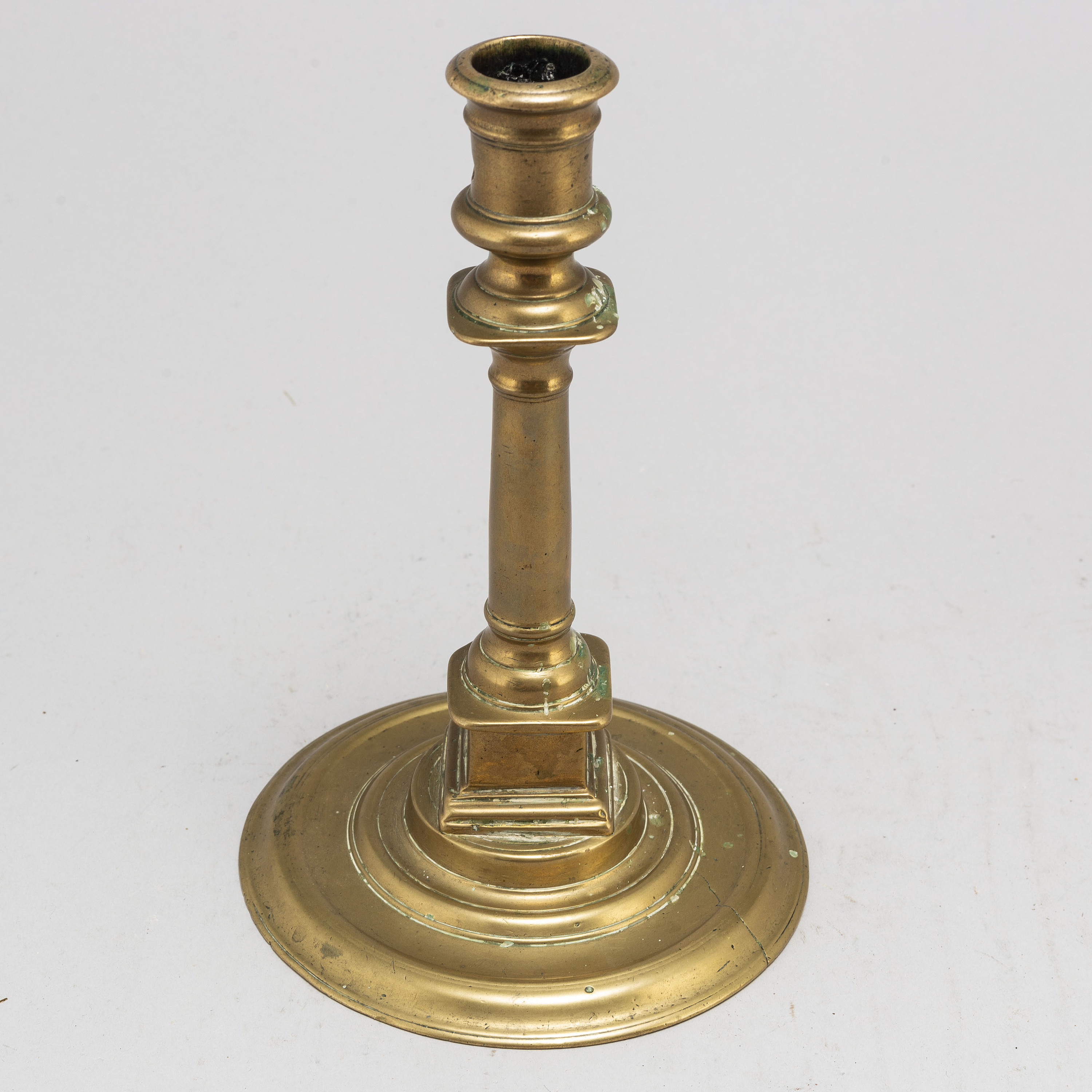A French late 16th century bronze candlestick. Bukowskis