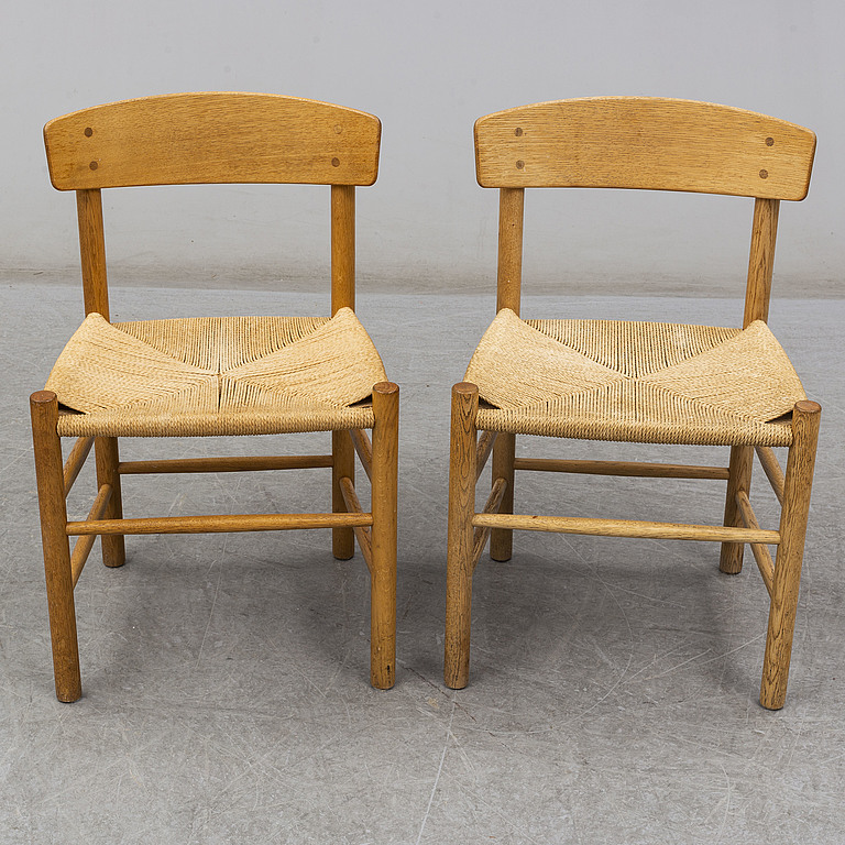 BØRGE MOGENSEN, five 'J39' chairs, designed 1947.