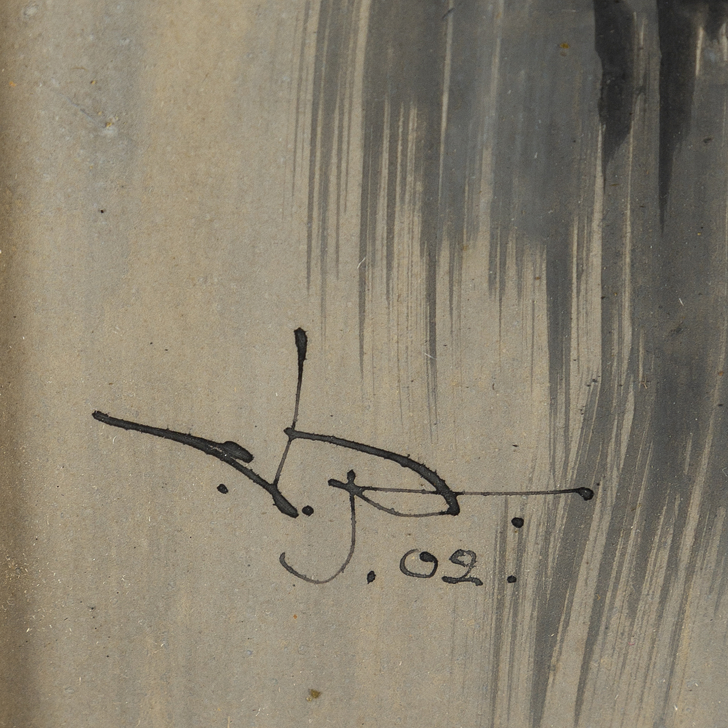 VICKE ANDRÉN, Tusch med täckvitt, signerade och daterade 02. Bukowskis